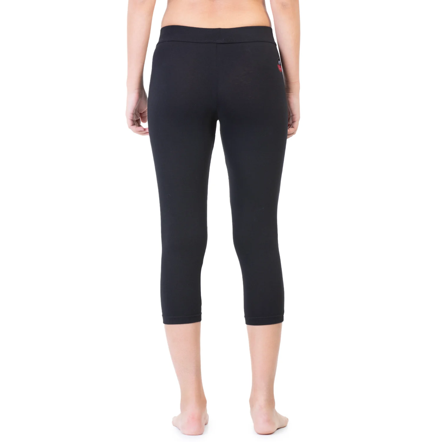 Women Black 3/4th Length Capri - Image 2