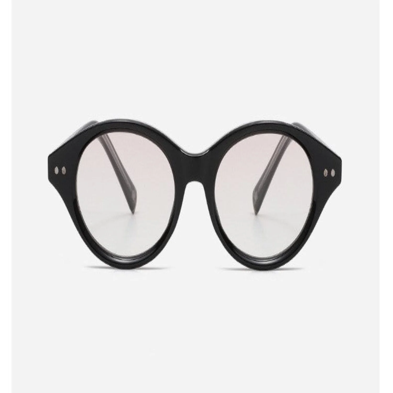 Women Black And Silver Oval Dual Tone Sunglasses