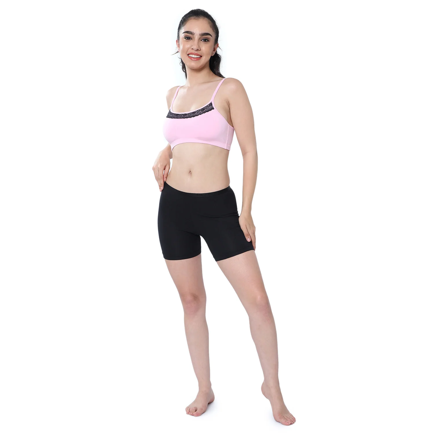 Women Black Cycling Shorts - Image 5
