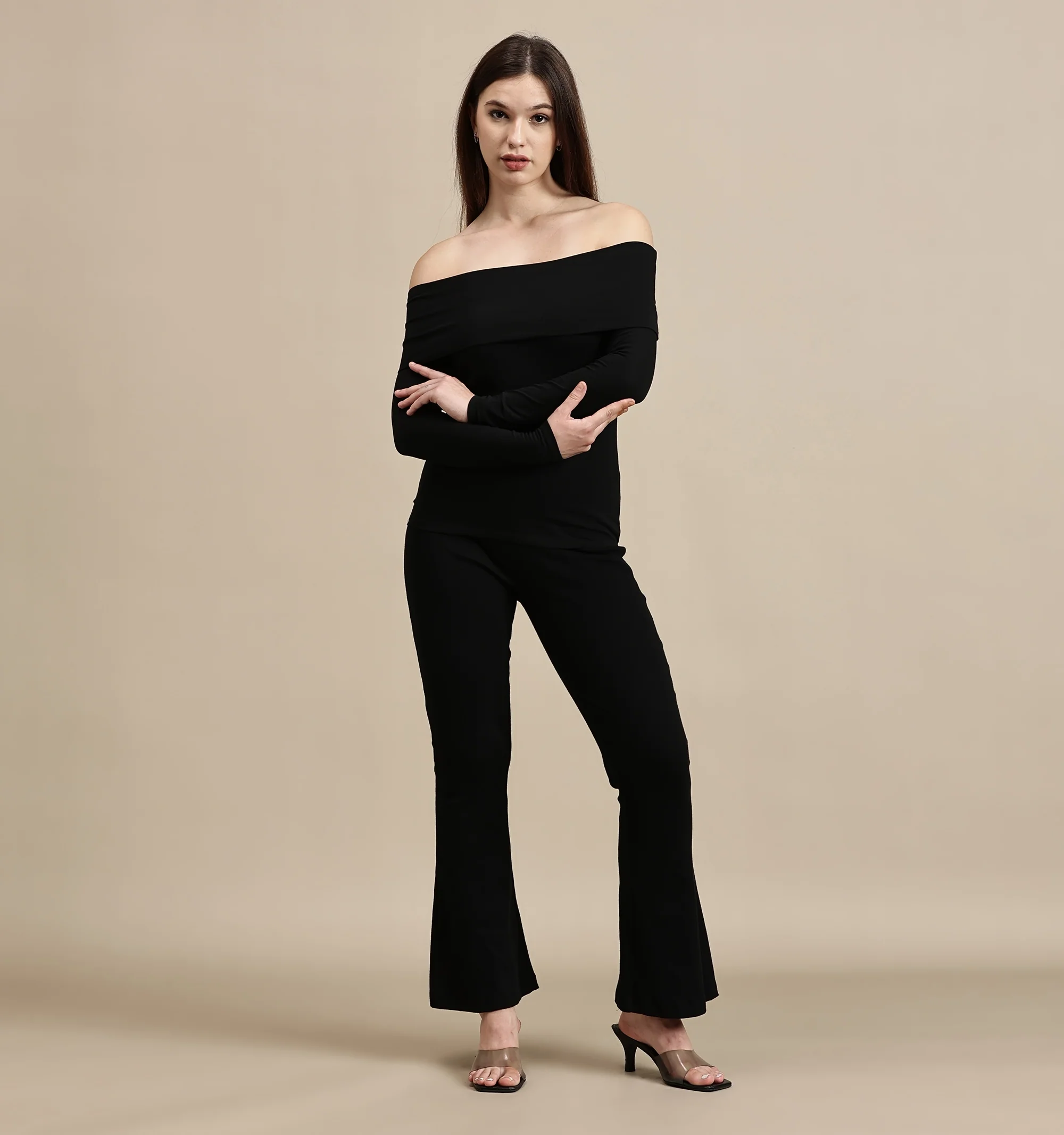 Women Black Full Sleeve Top