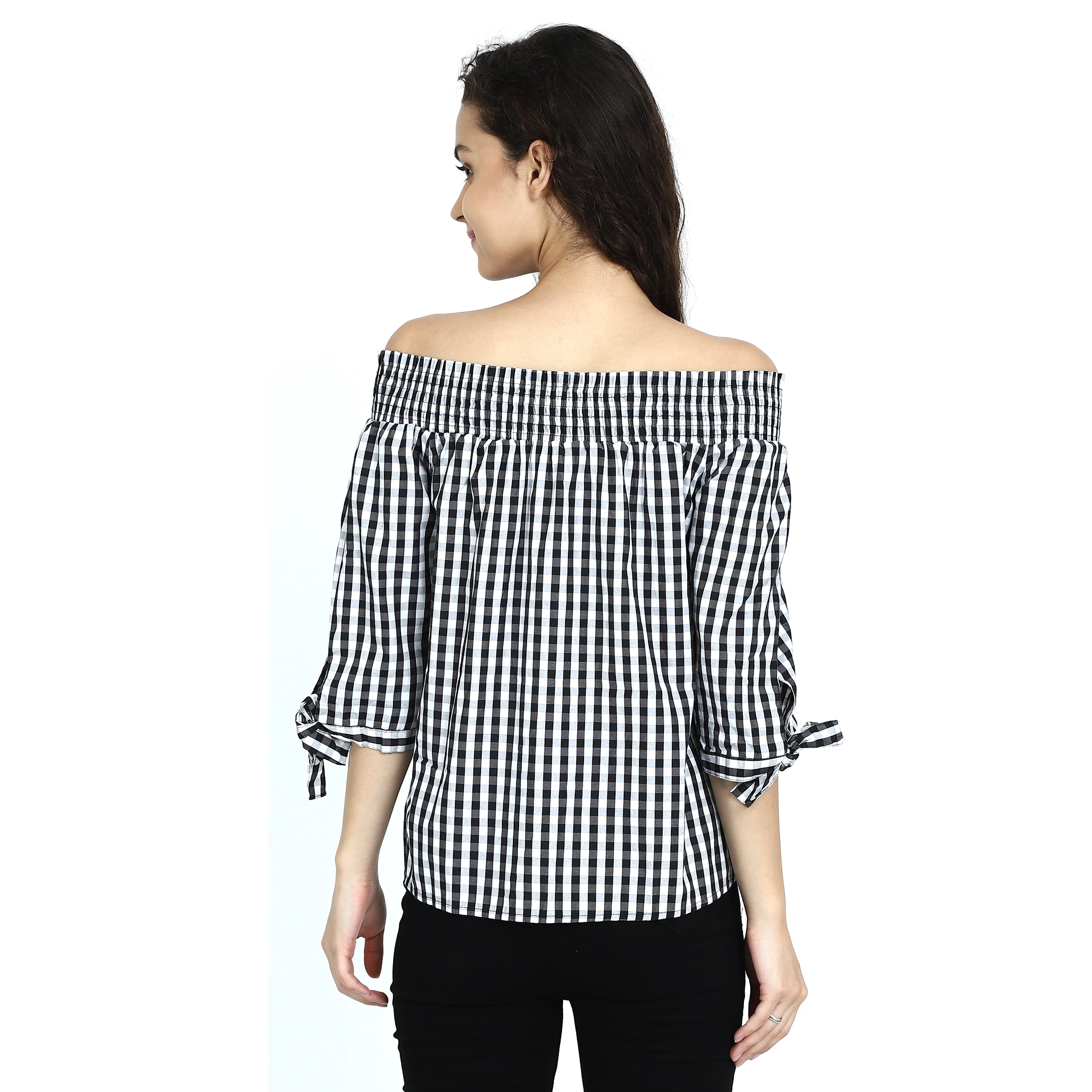 Women Black Off Shoulder Top - Image 3