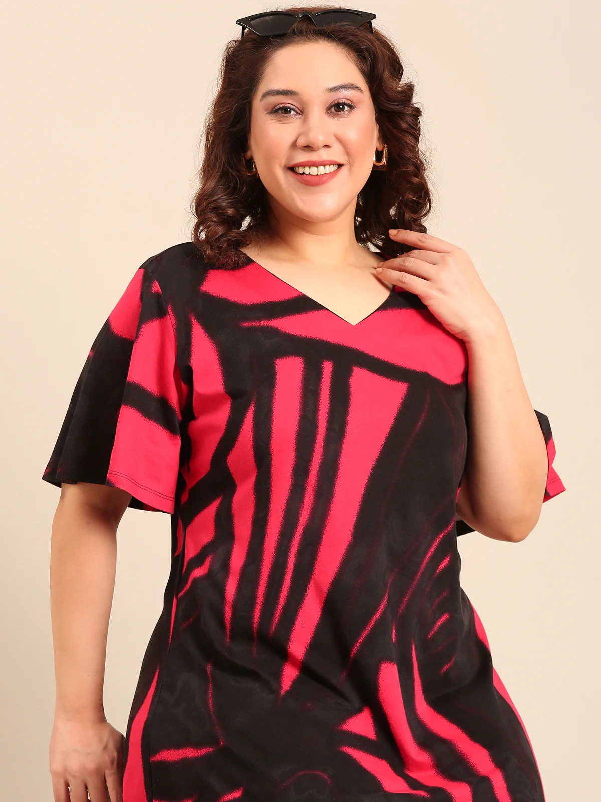 Women Black Printed A-Line Dress - Image 6
