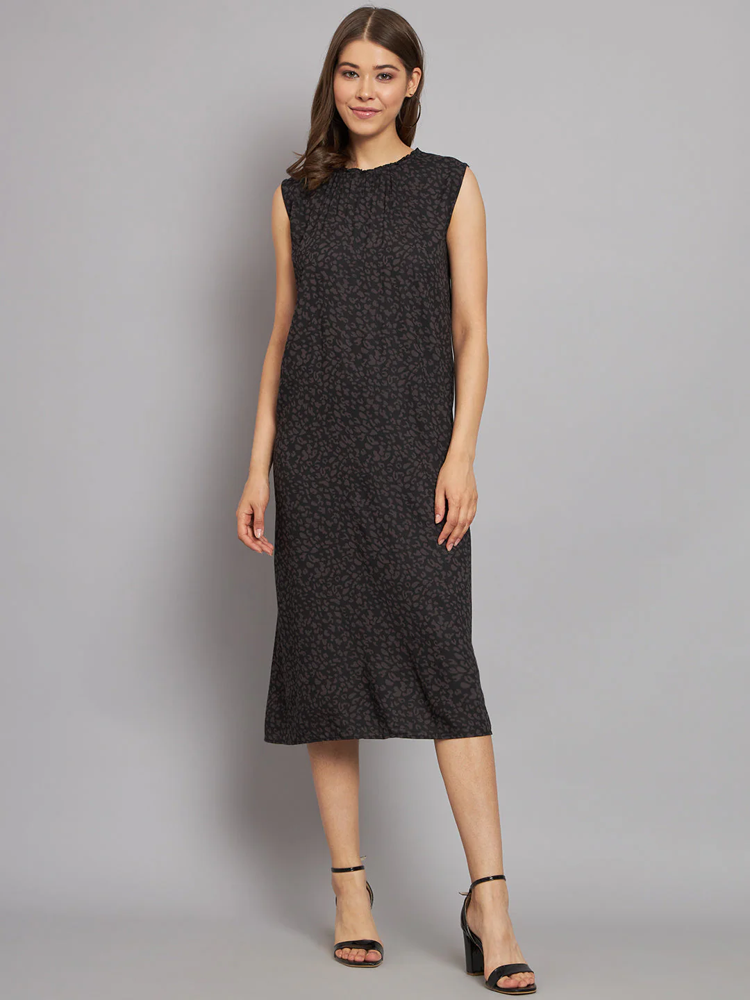 Women Black Printed Dress