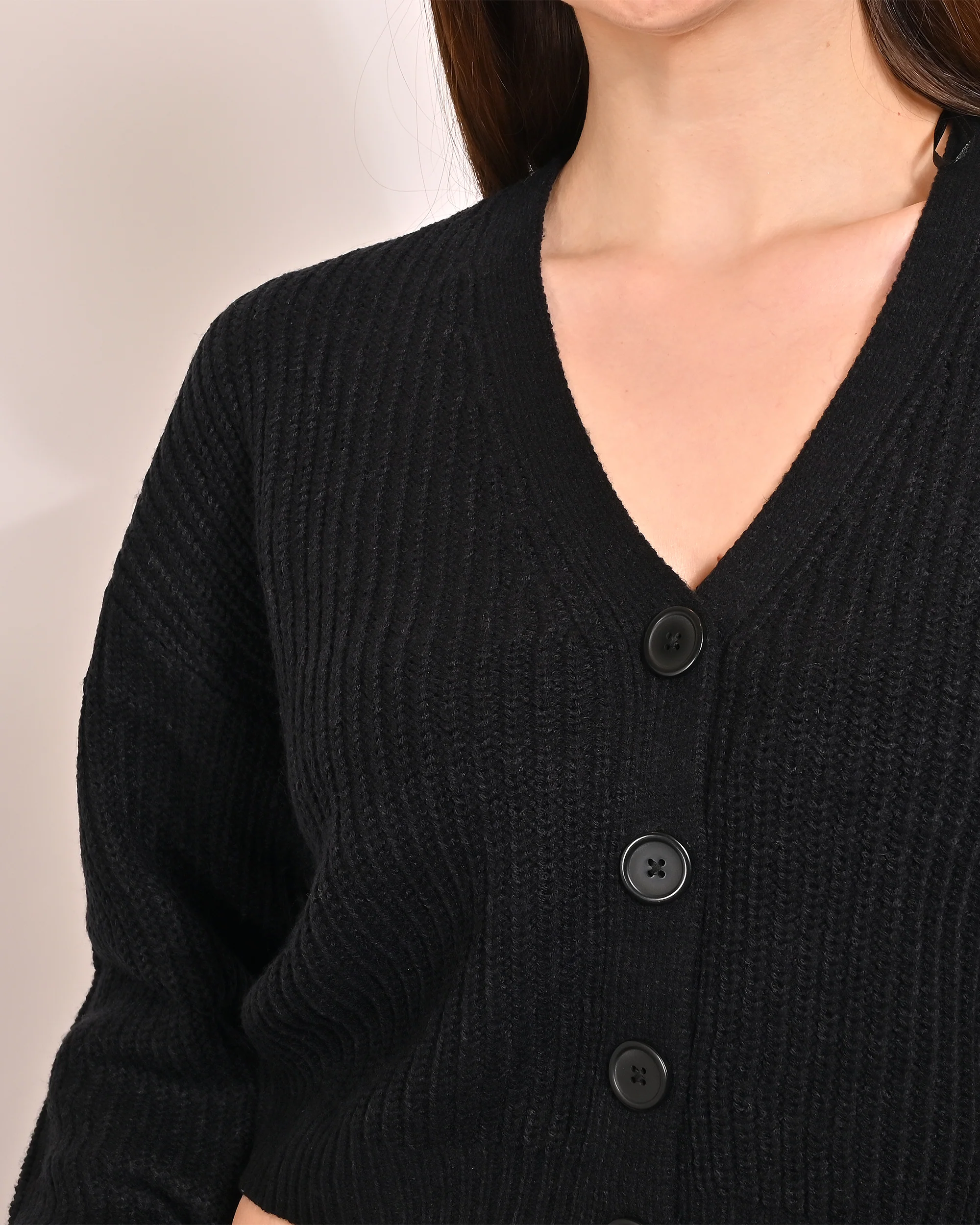 Women Black Short Cardi - Image 4