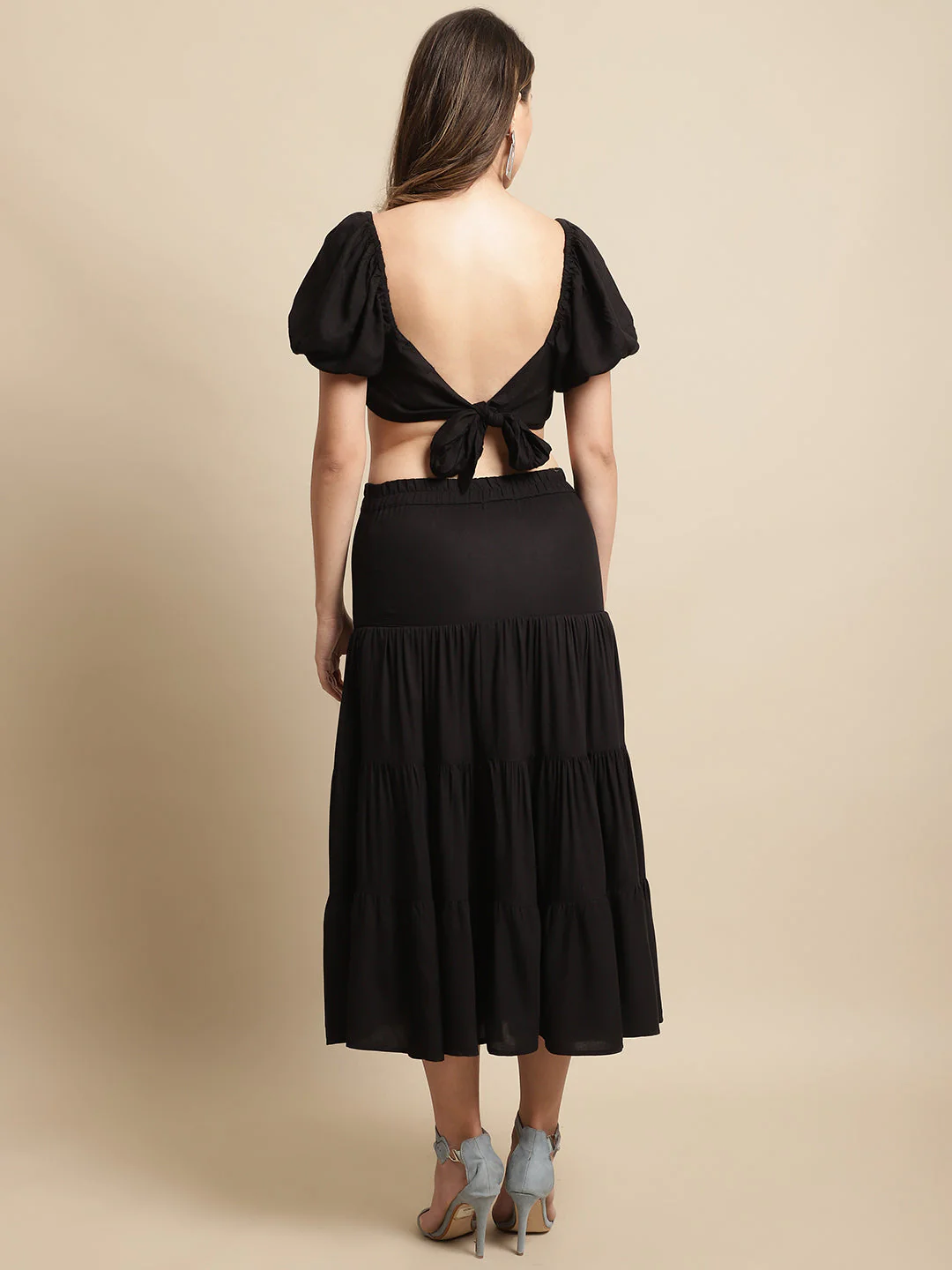 Women Black Skirt Set - Image 5