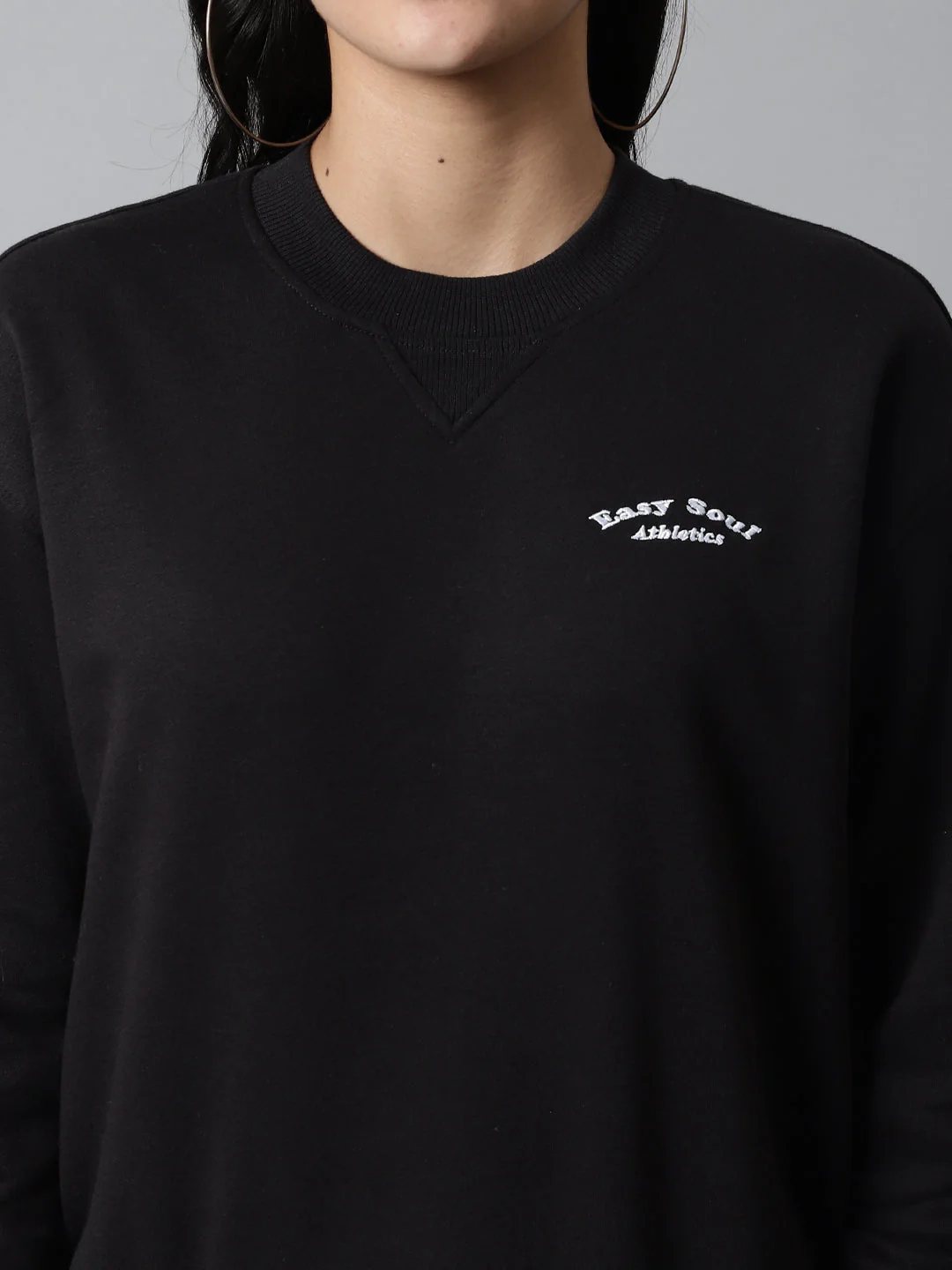 Women Black Sweatshirt - Image 7
