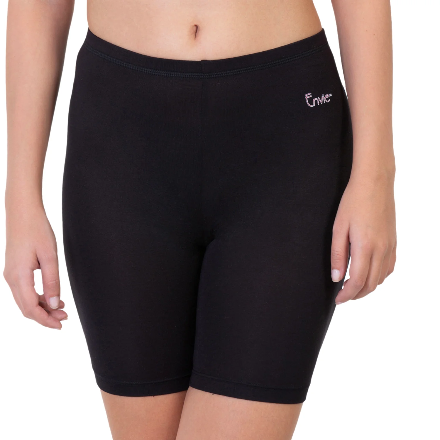 Women Black Thigh Length Cycling Shorts - Image 4