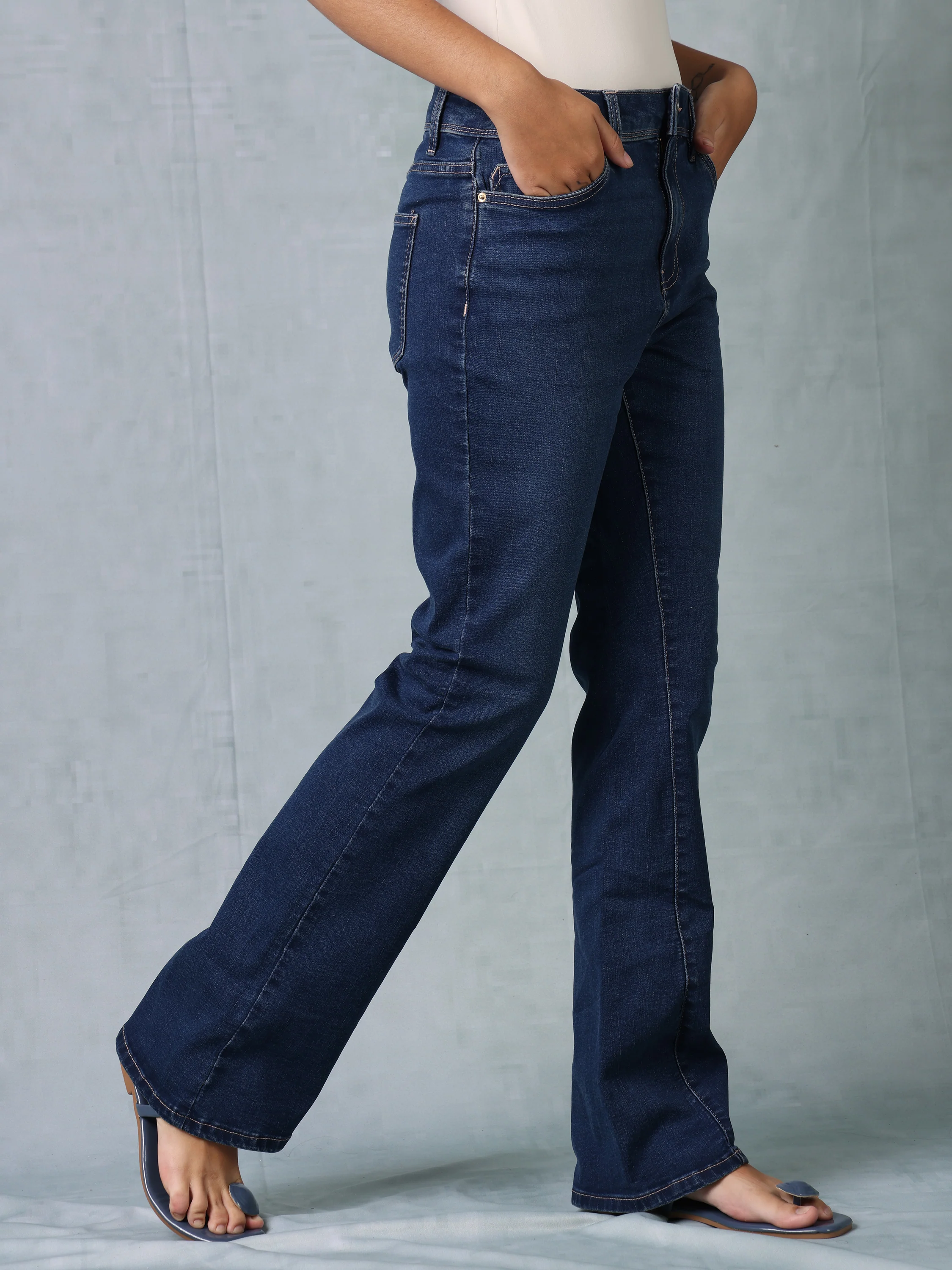 Women Blue Bootcut Jeans