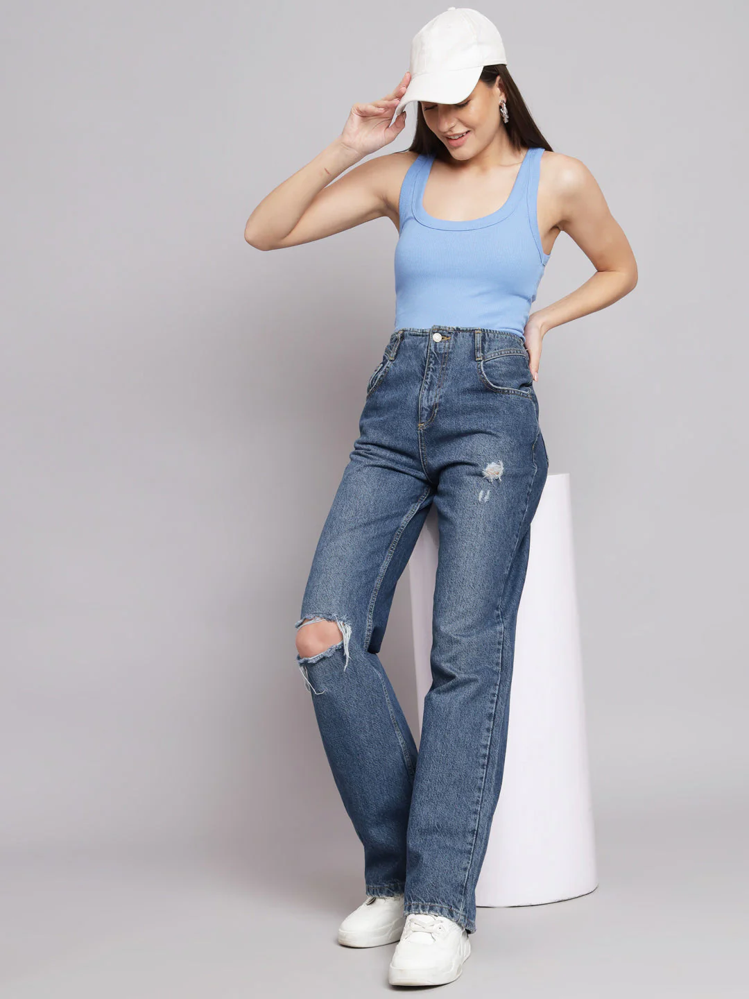 Women Blue Cami & Tank Set - Image 7