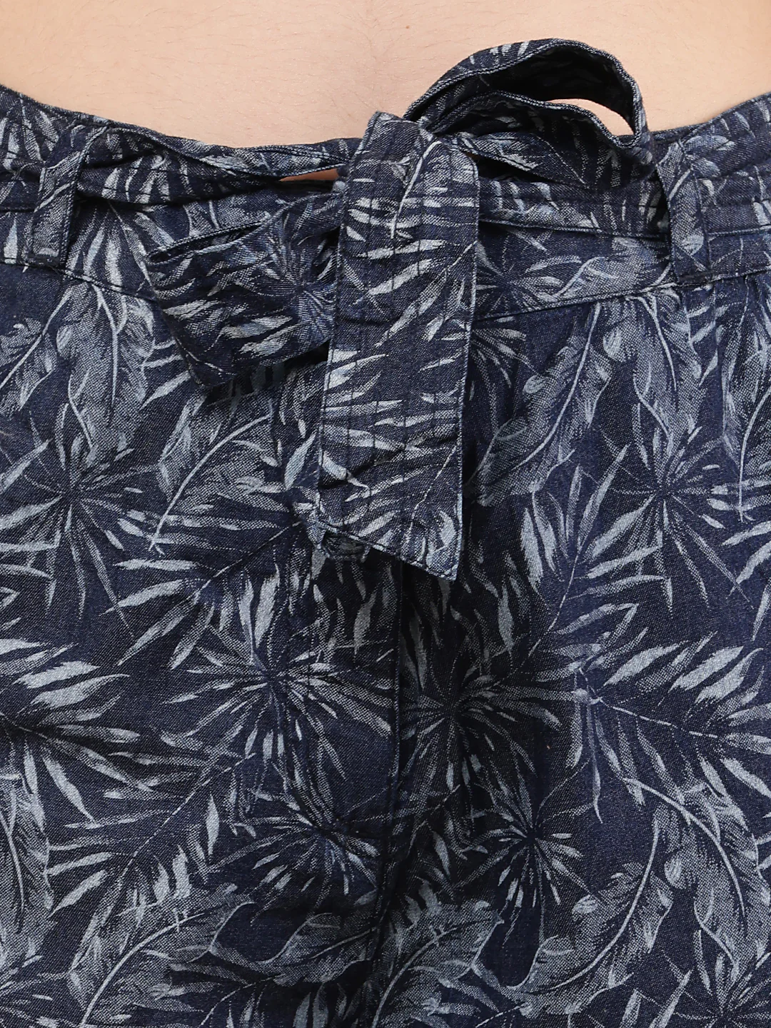 Women Blue Drawstring Waist Regular Shorts - Image 5