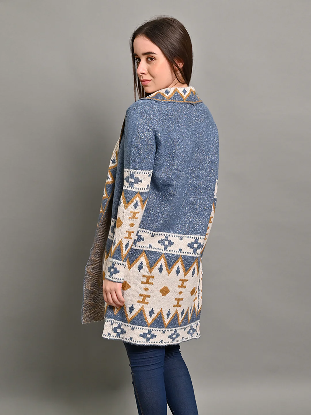 Women Blue Open Shrug - Image 4