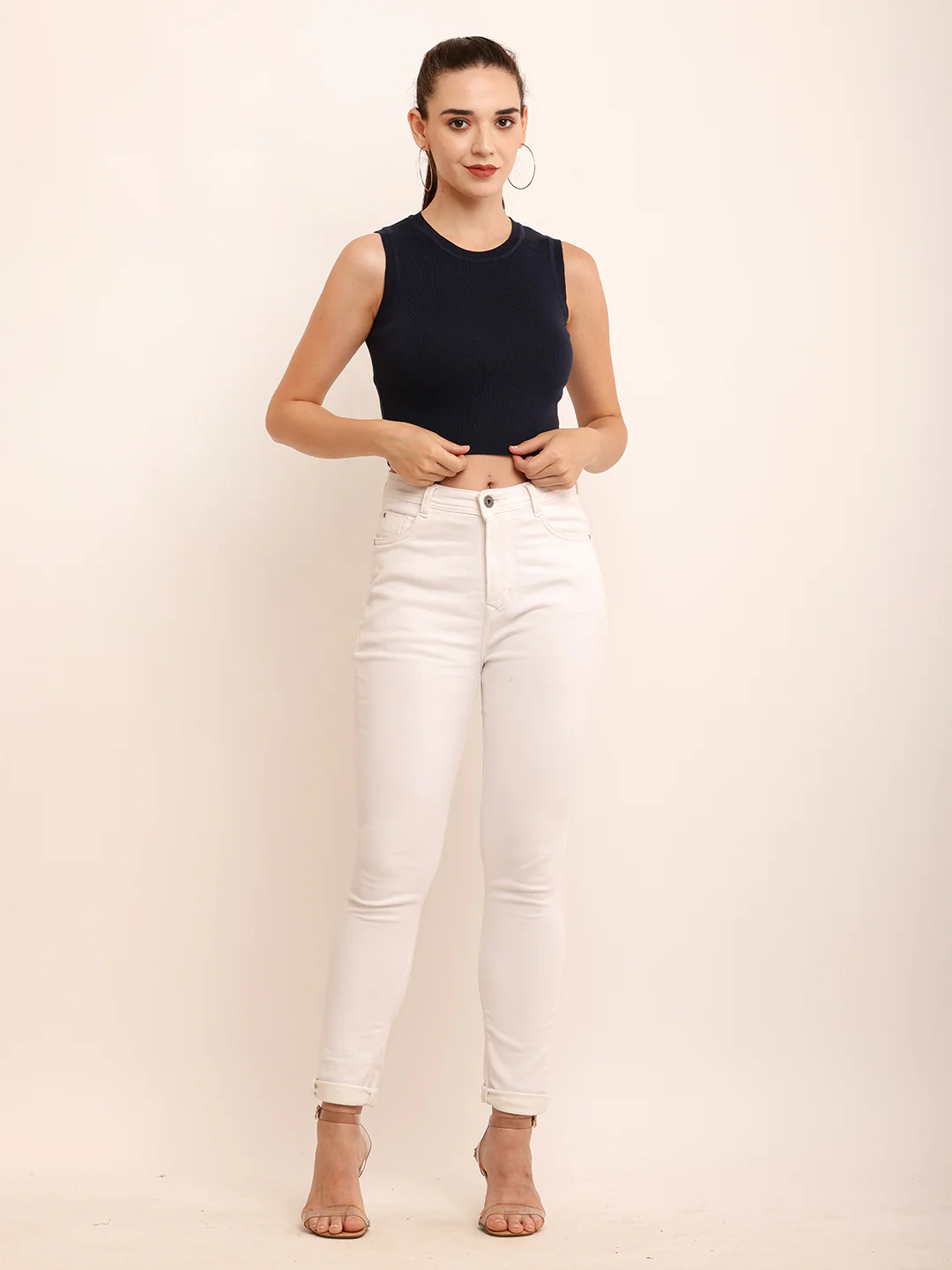 Women Cool Blue Crop Top - Image 3