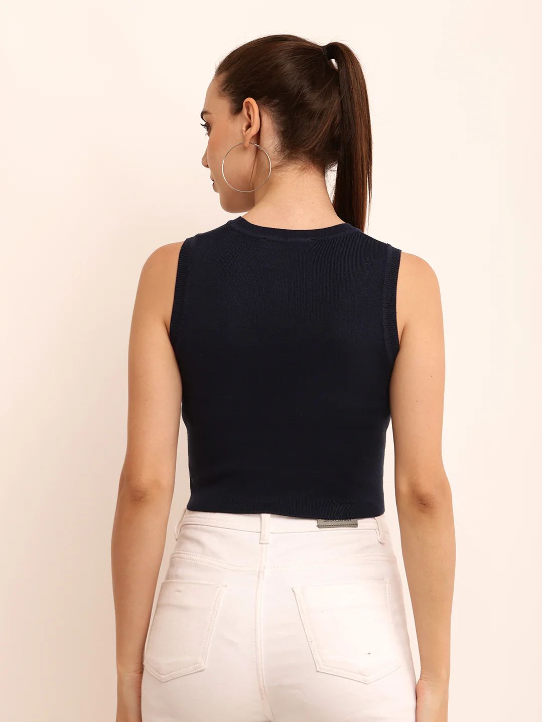 Women Cool Blue Crop Top - Image 4