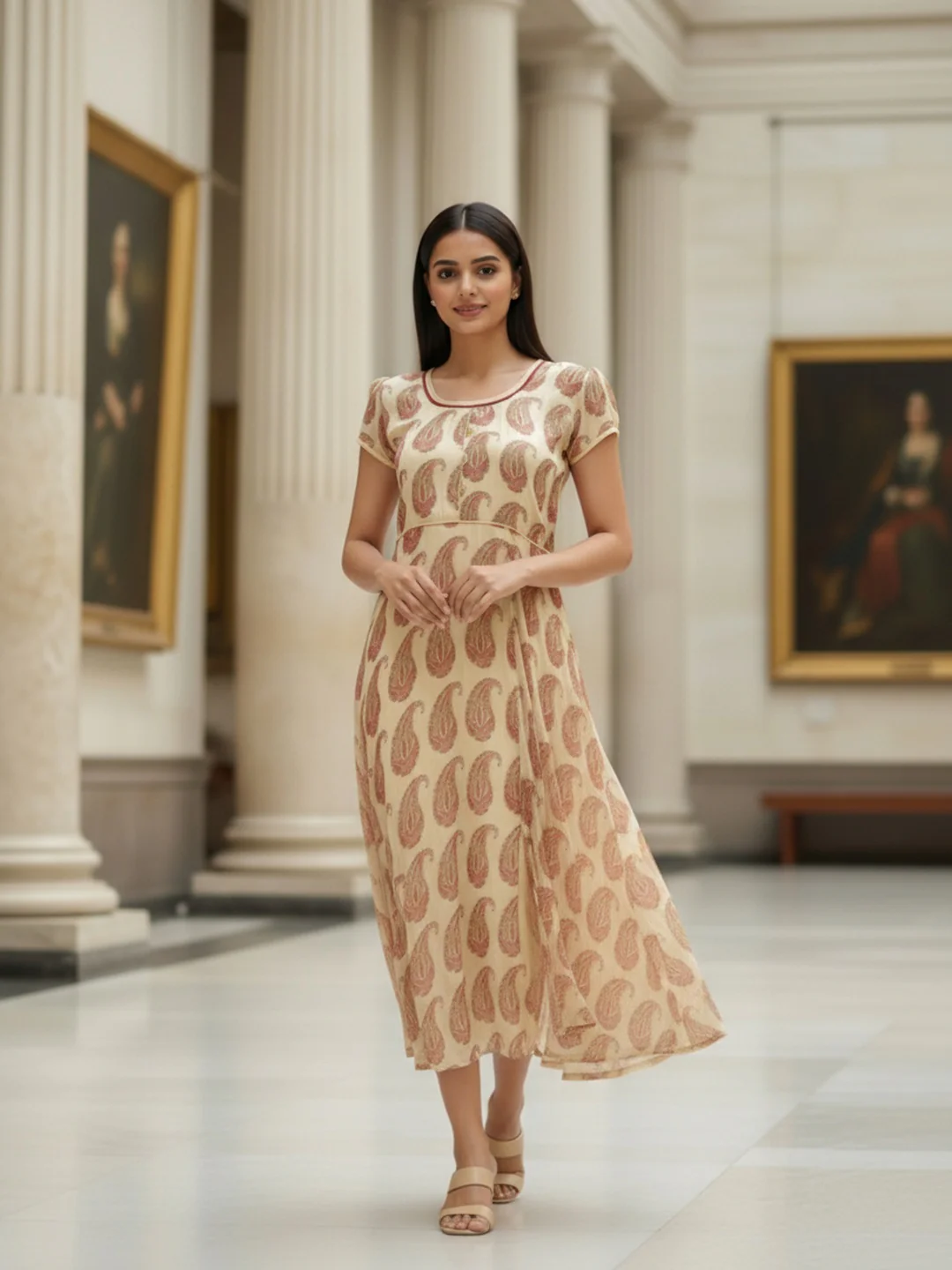 Women Cream Dress