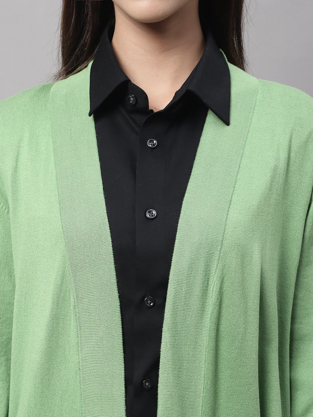 Women Green Open Shrug - Image 5