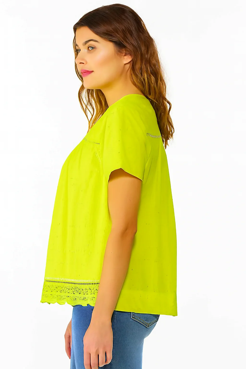 Women Green Solid Cotton Top - Image 4