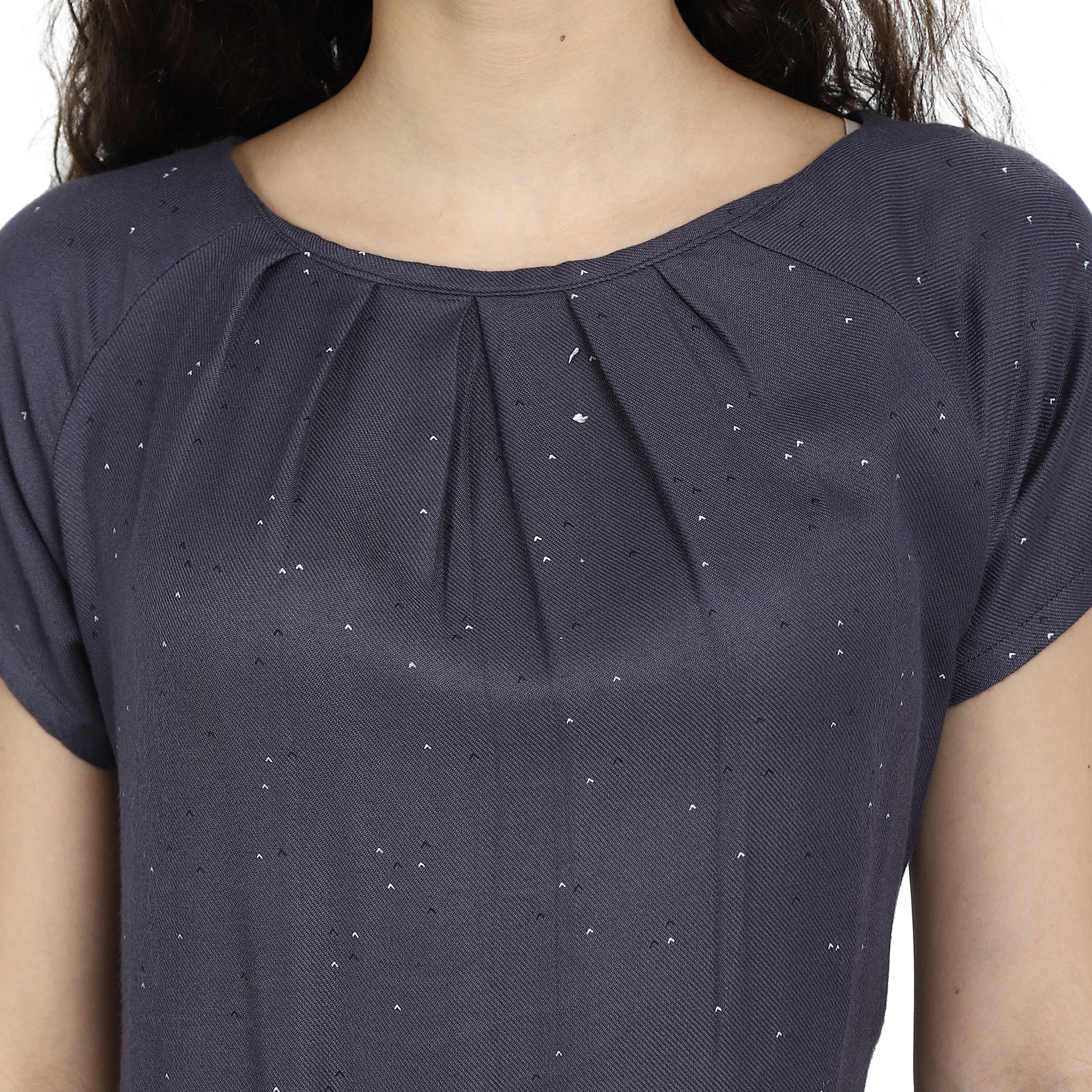 Women Grey A Line Mini Dress - Image 6