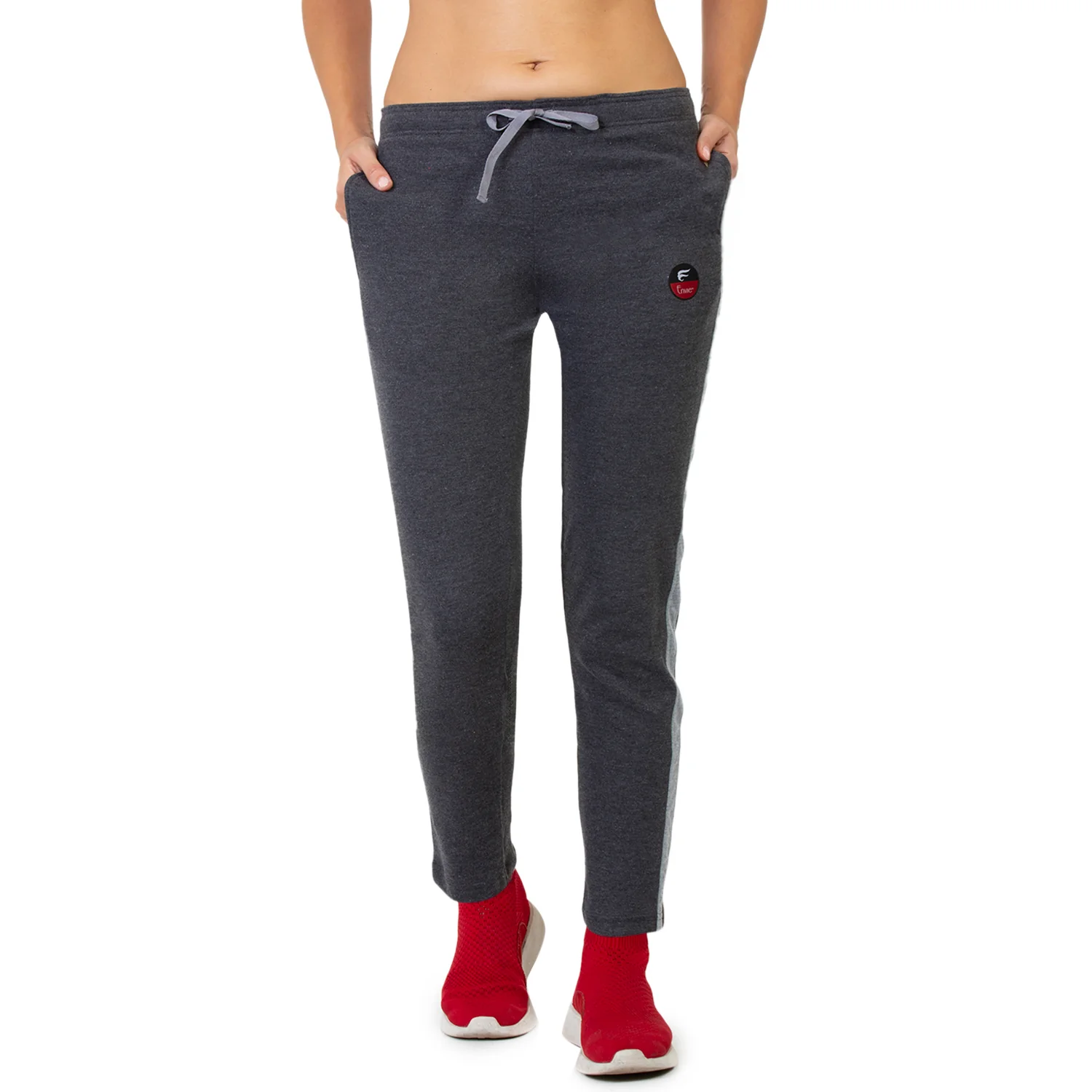 Women Grey Ankle Length Track Pant