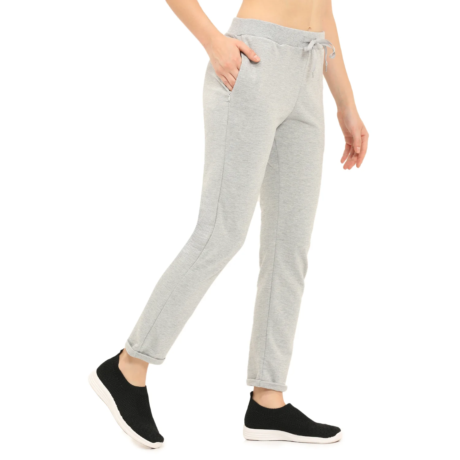 Women Grey Ankle Length Track Pant - Image 3