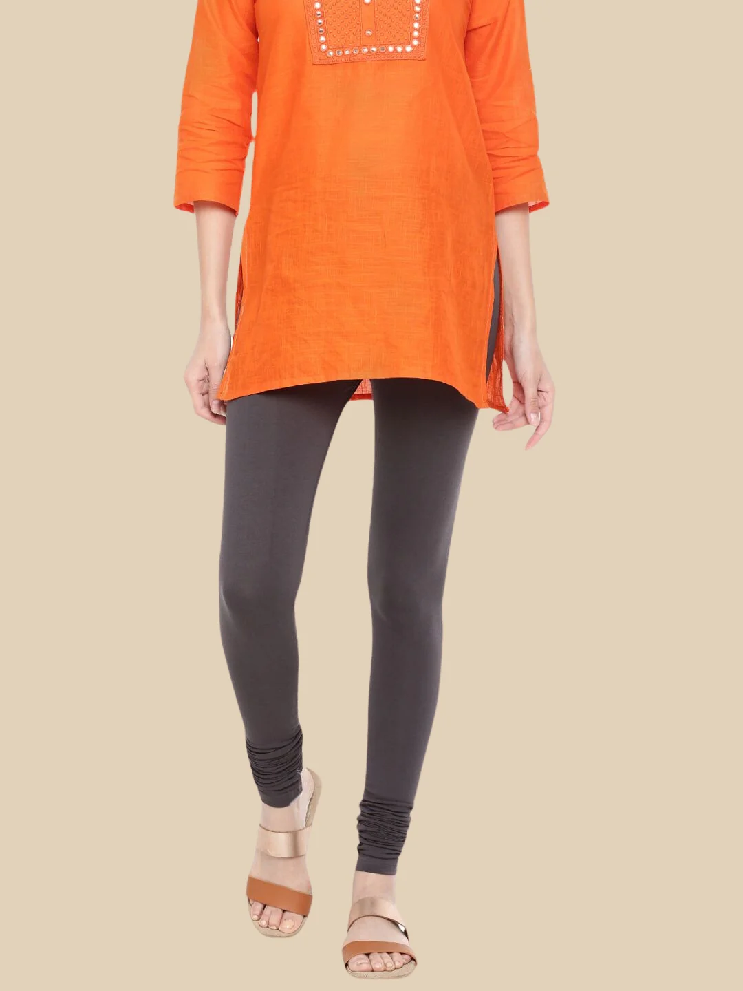 Women Grey Casual Leggings