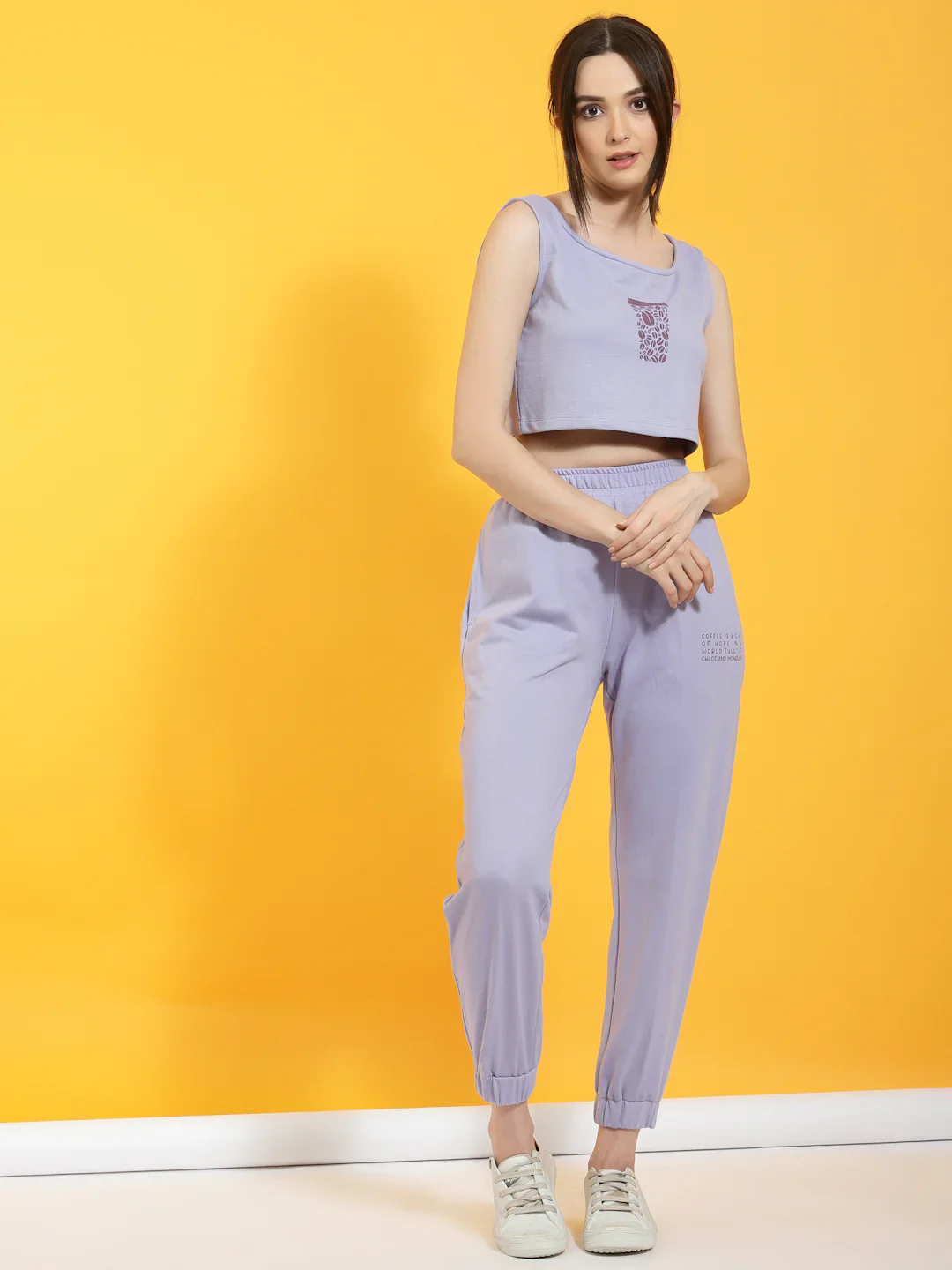 Women Lavender Terry co-ords