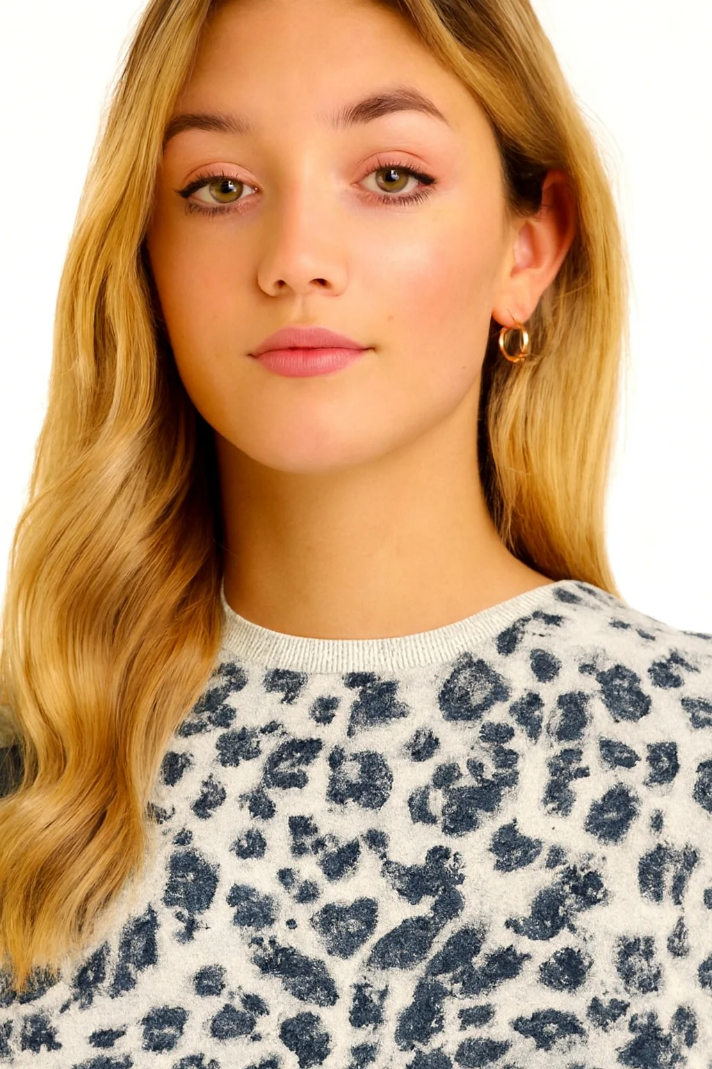 Women Light Beige Tiger Print Sweater - Image 5