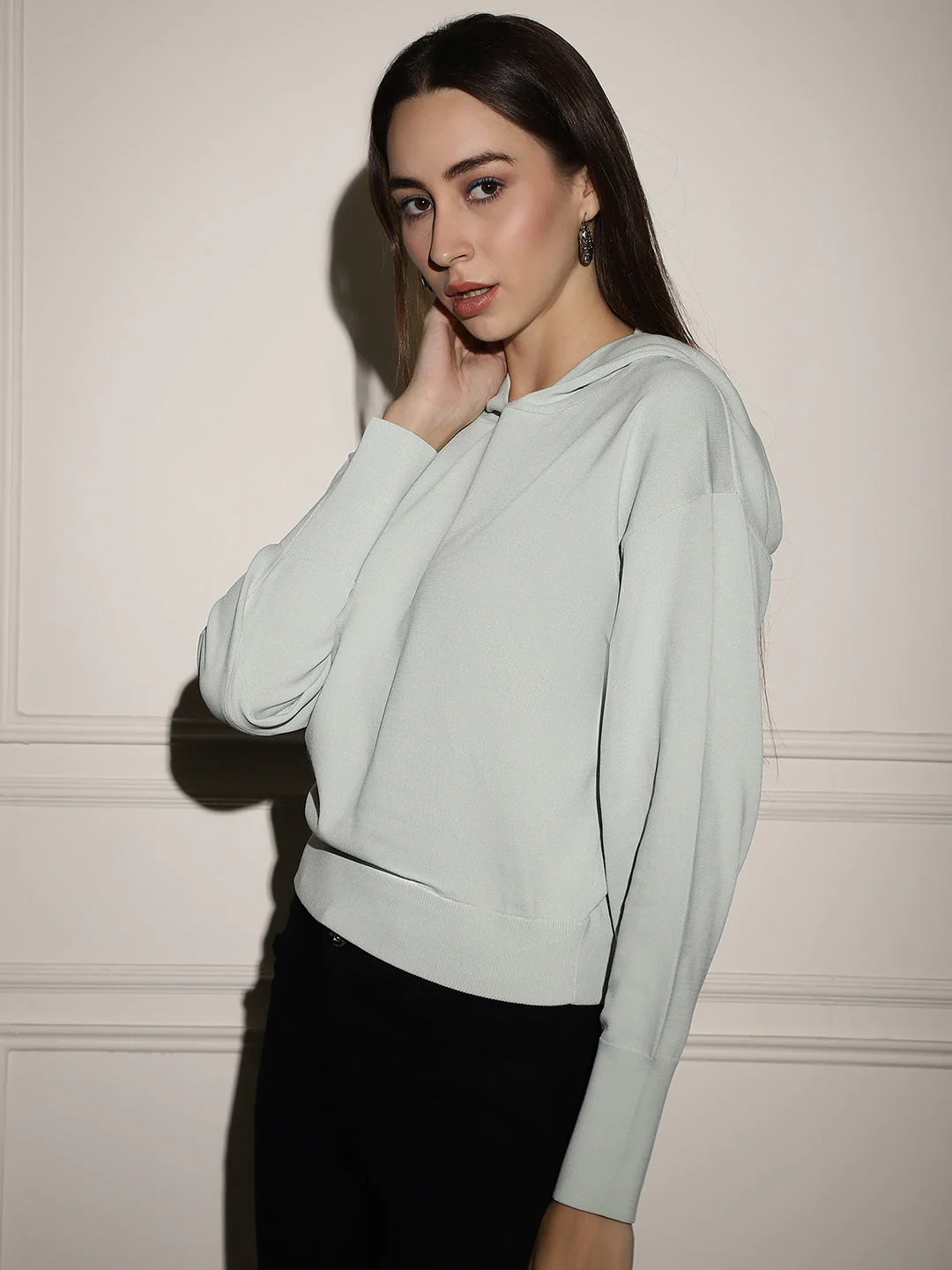 Women Light Green Hoodie - Image 3