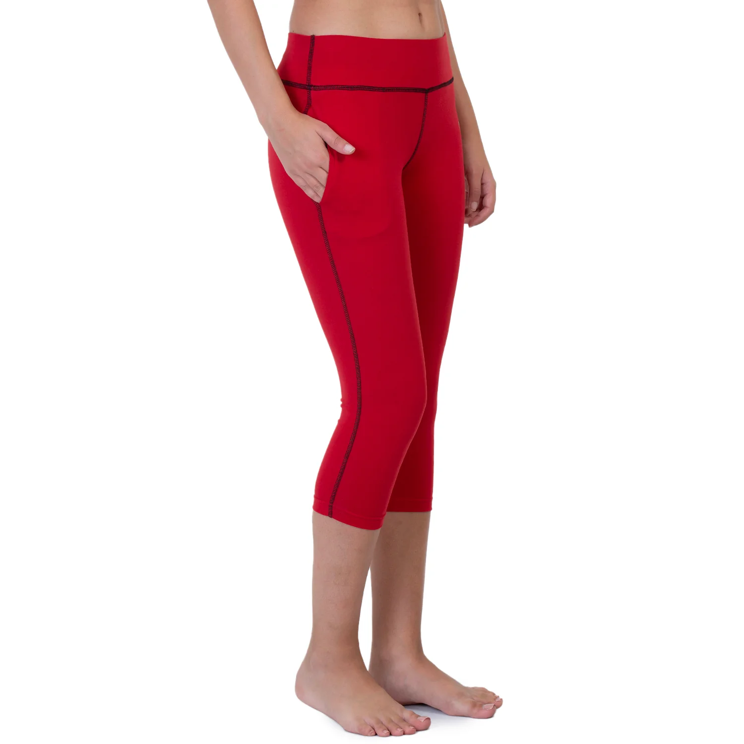 Women Maroon 3/4th Length Capri - Image 4