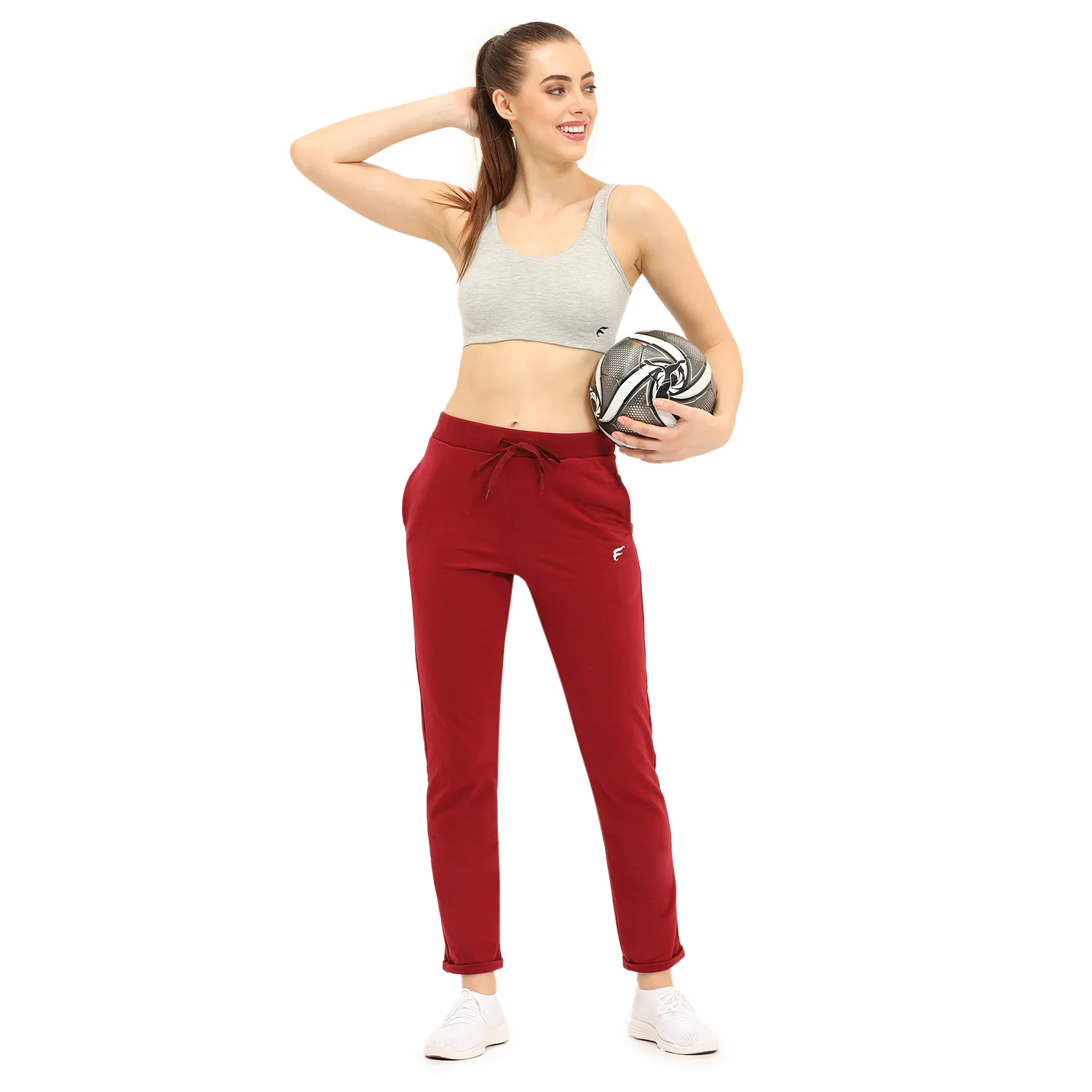 Women Maroon Ankle Length Track Pant - Image 5