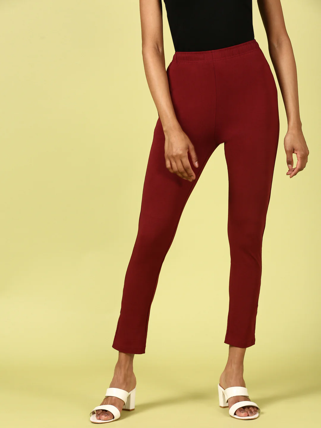 Women Maroon Casual Pants