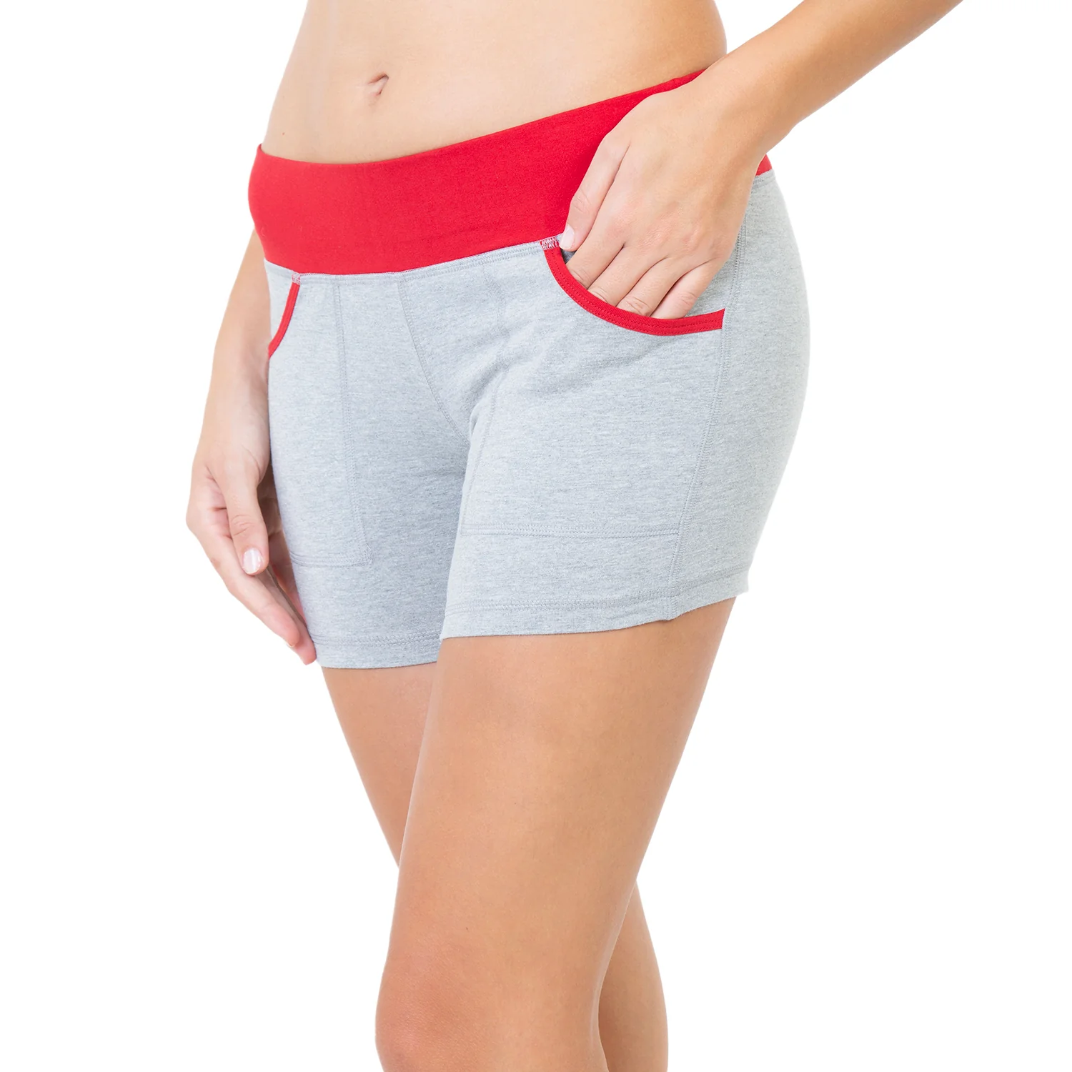 Women Maroon Dualtone Comfort Shorts - Image 3