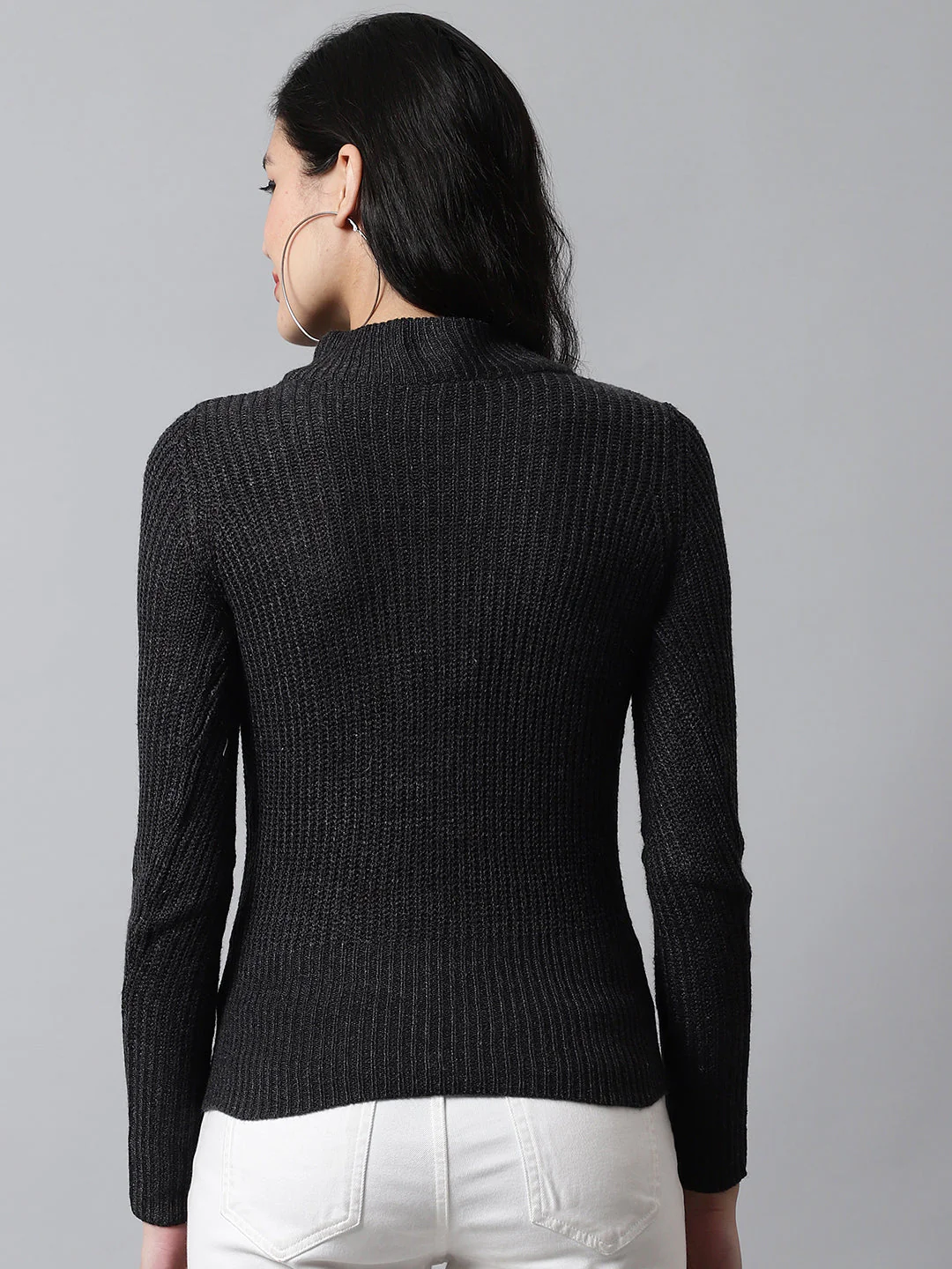 Women Metallic Thread Sweater - Image 5