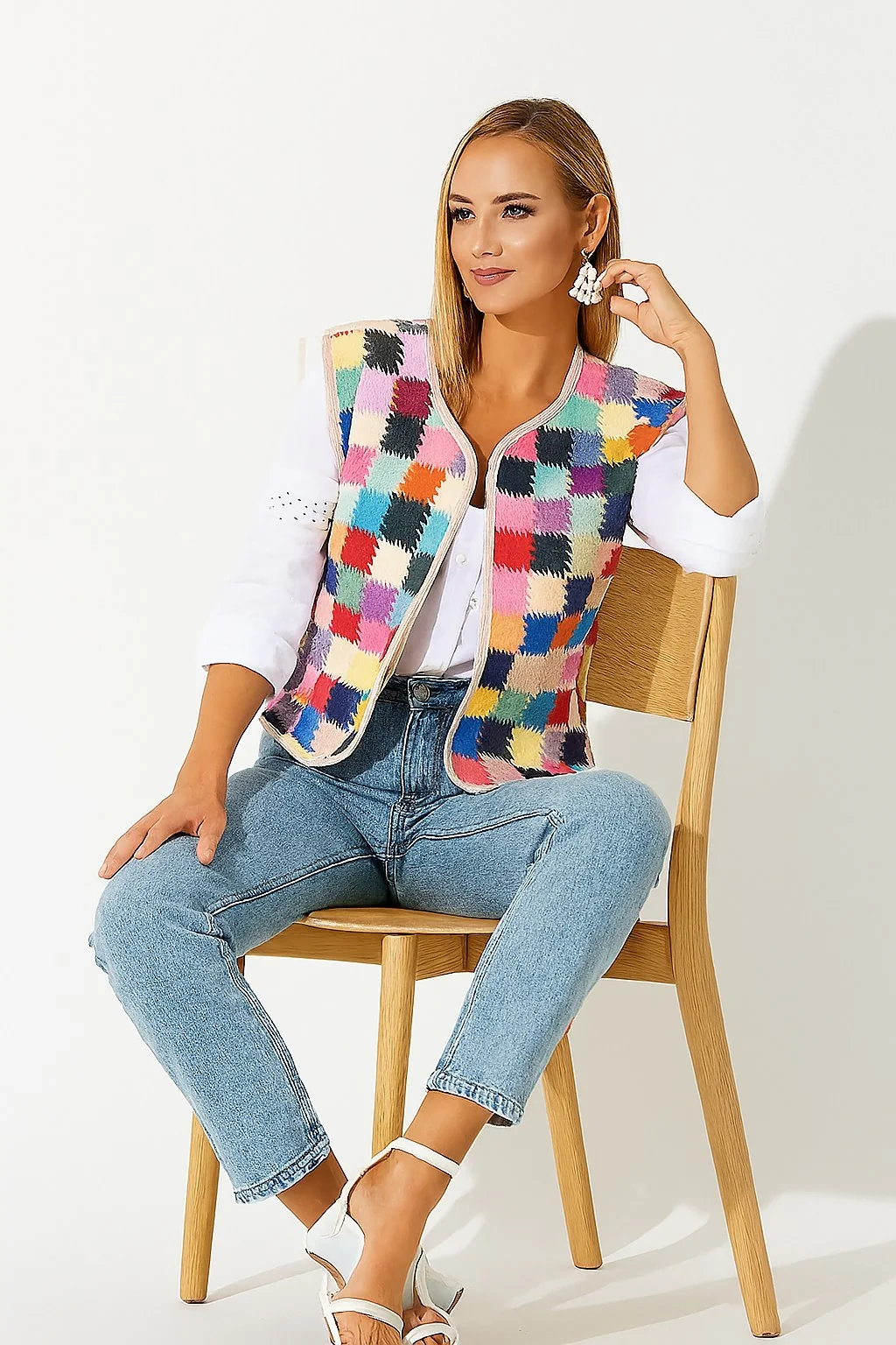Women Multi Cotton Jacket - Image 5