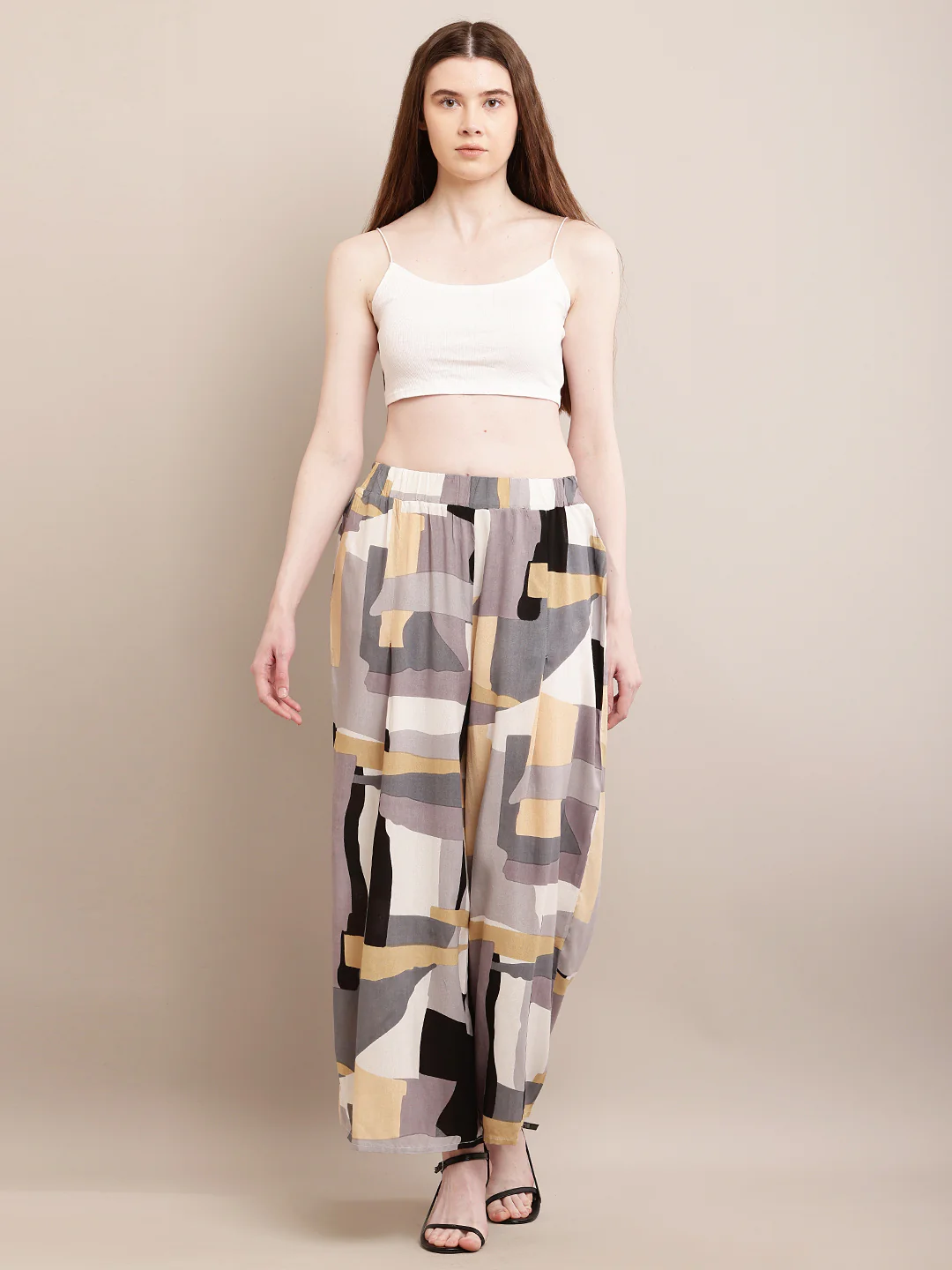 Women Multicolour Flared Palazzo - Image 2