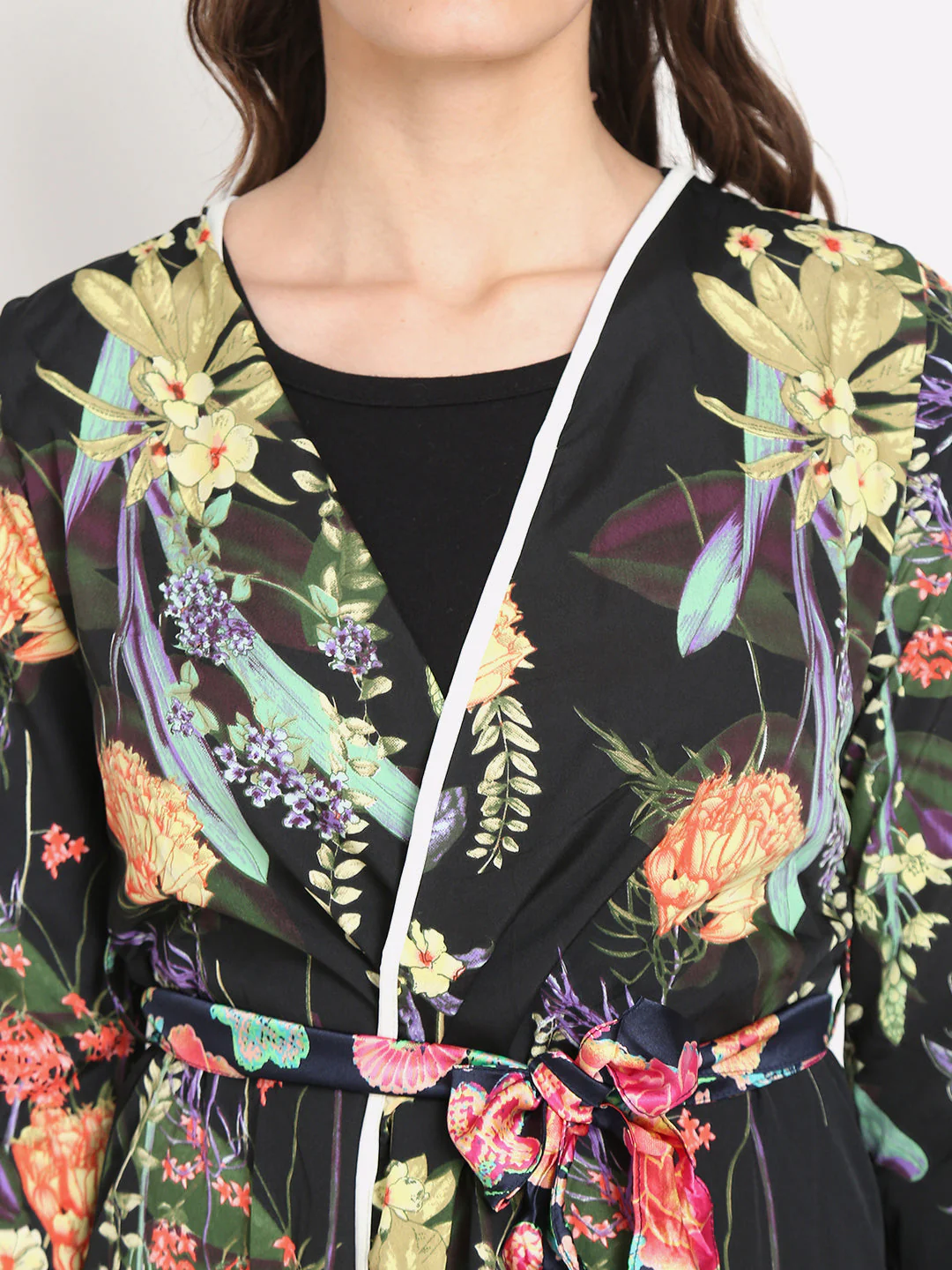 Women Multicolour Wrap Dress - Image 5