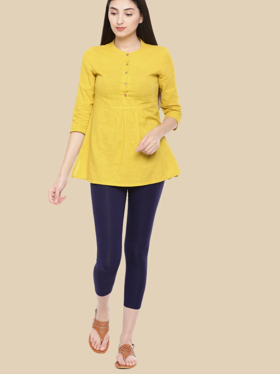 Women Navy Blue Casual Leggings