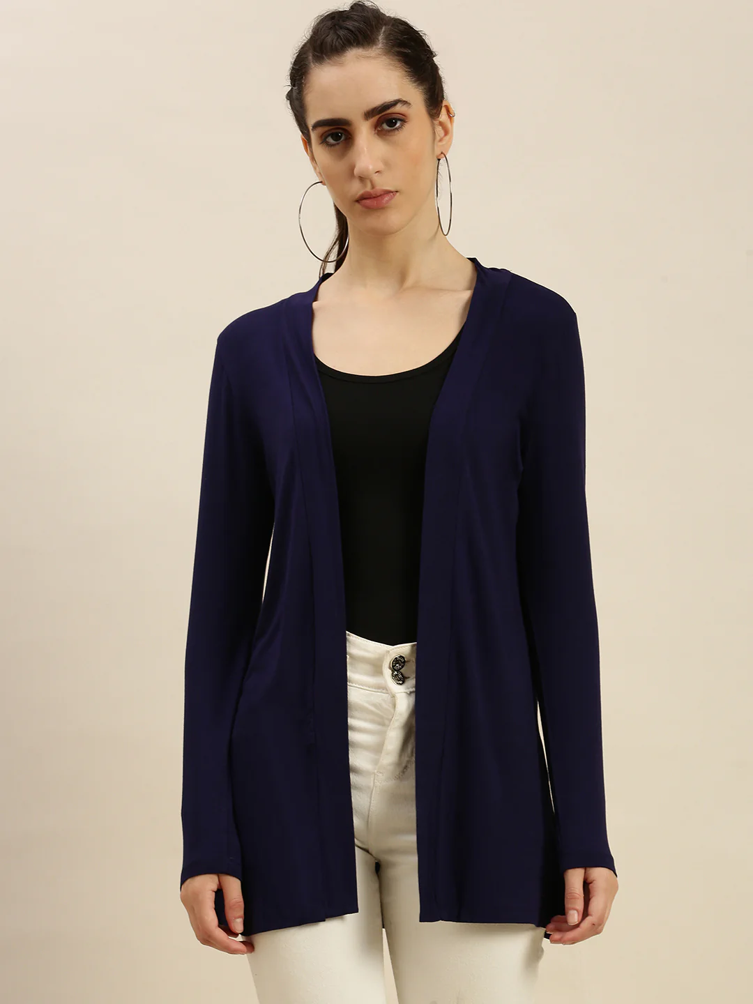 Women Navy Blue Casual Top