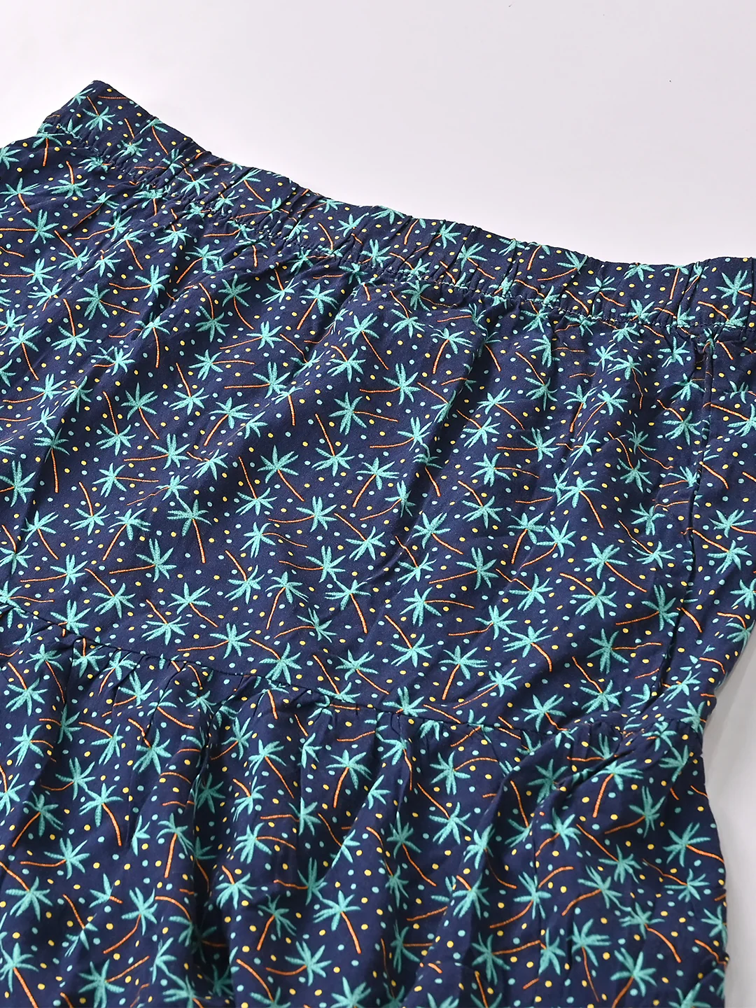 Women Navy Floral A Line Mini Skirt - Image 4