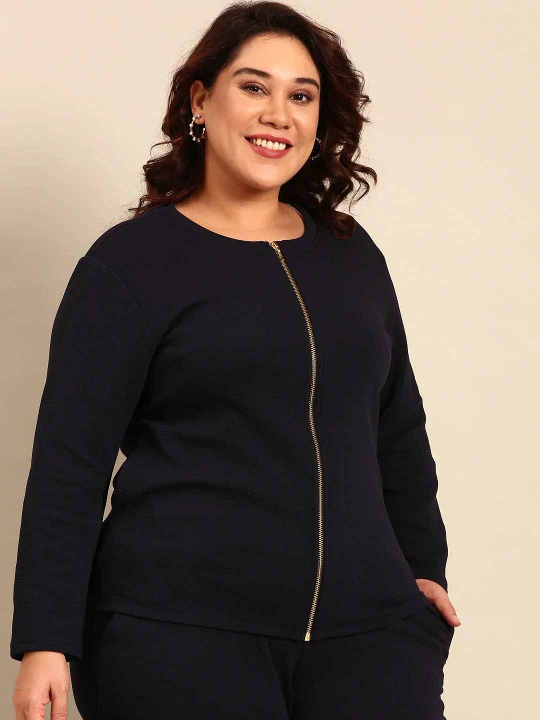 Women Navy Formal Jacket