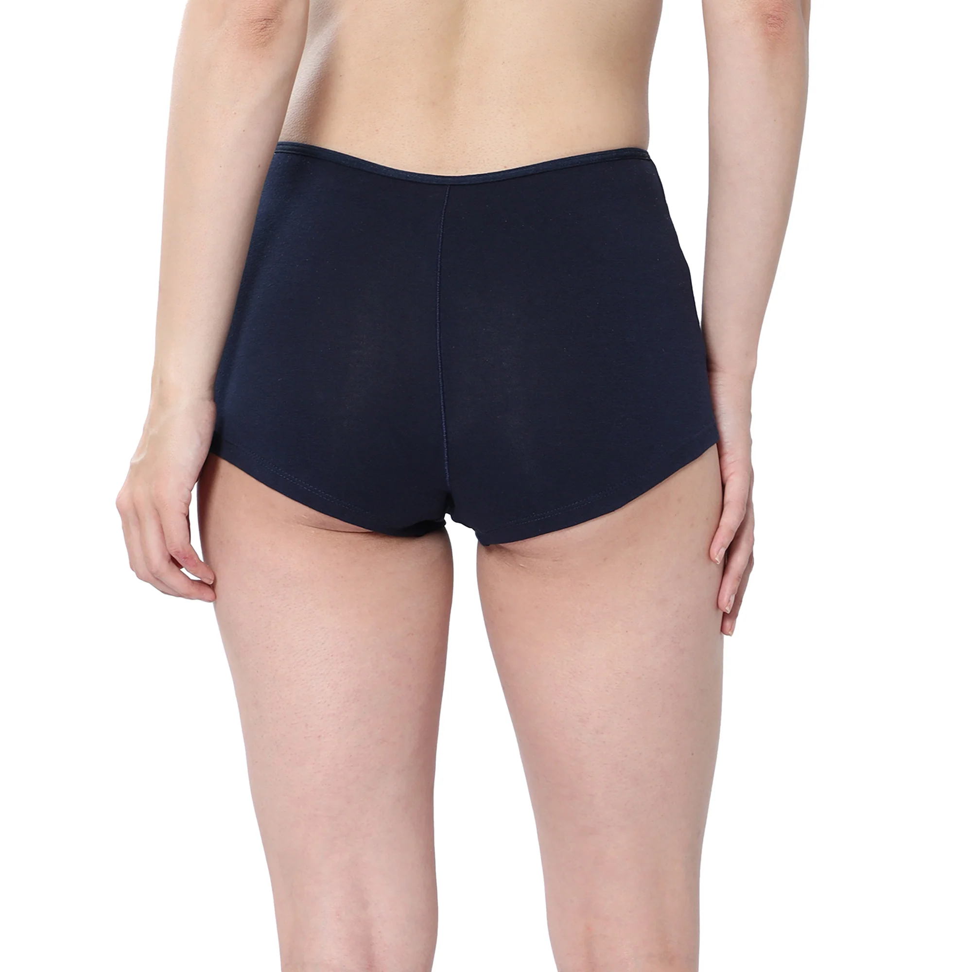 Women Navy Midrise Comfort Boyshorts - Image 2