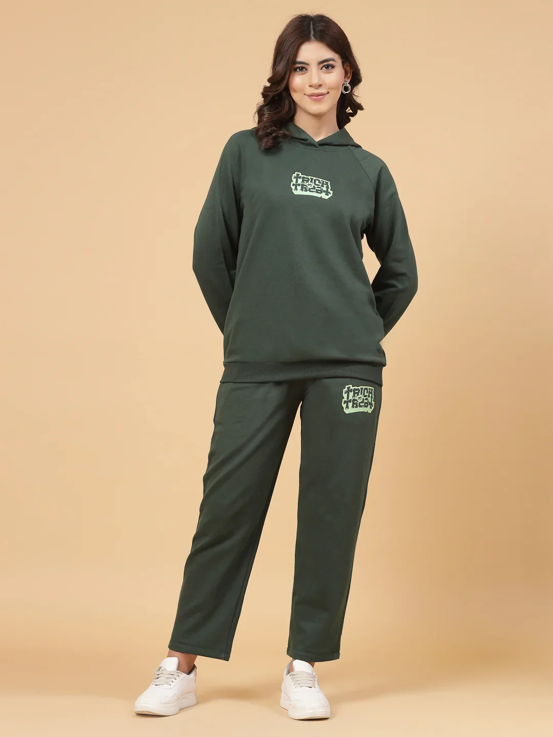 Women Olive Oversized co-ords