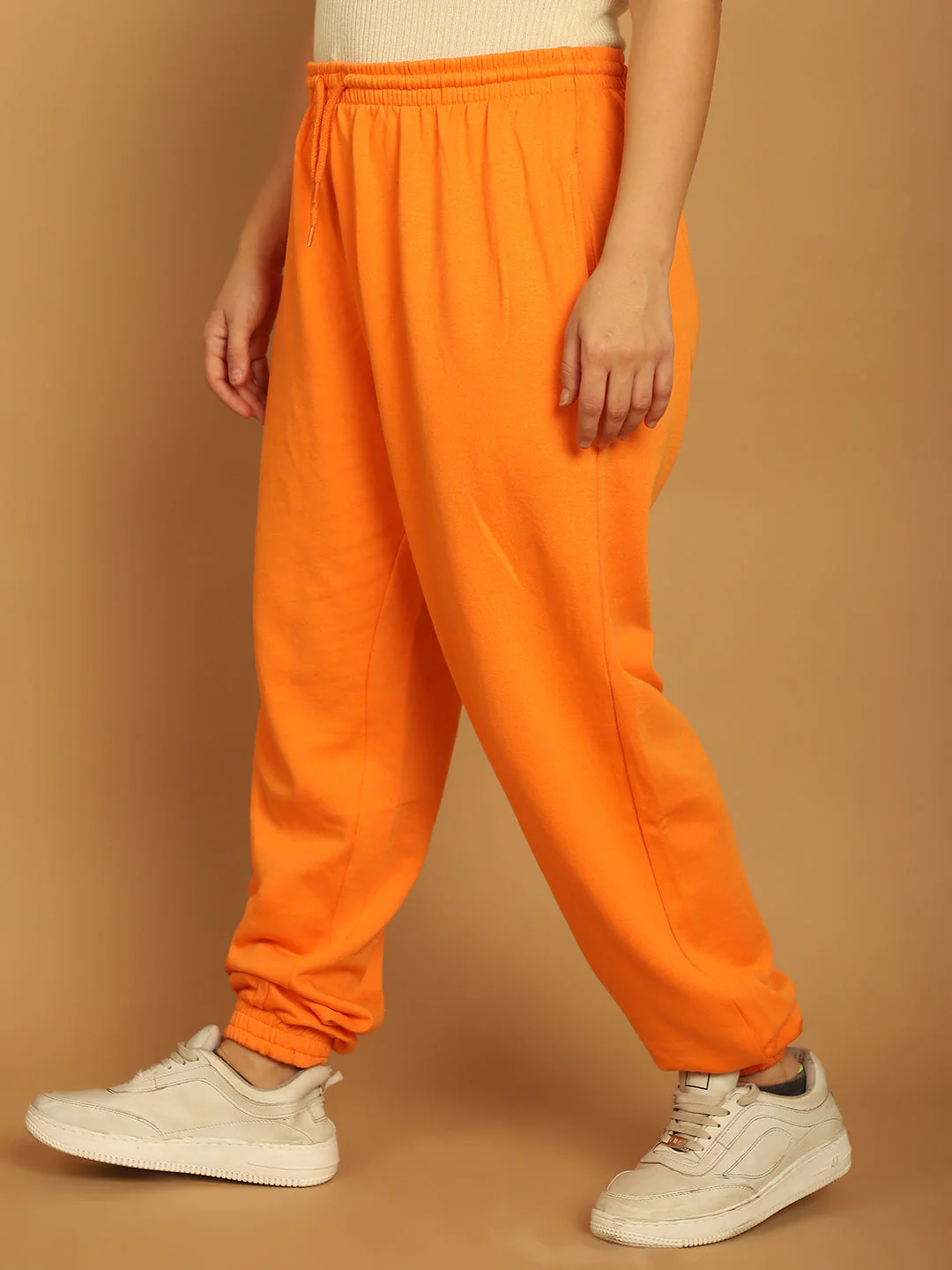 Women Orange Jogger Pants - Image 3