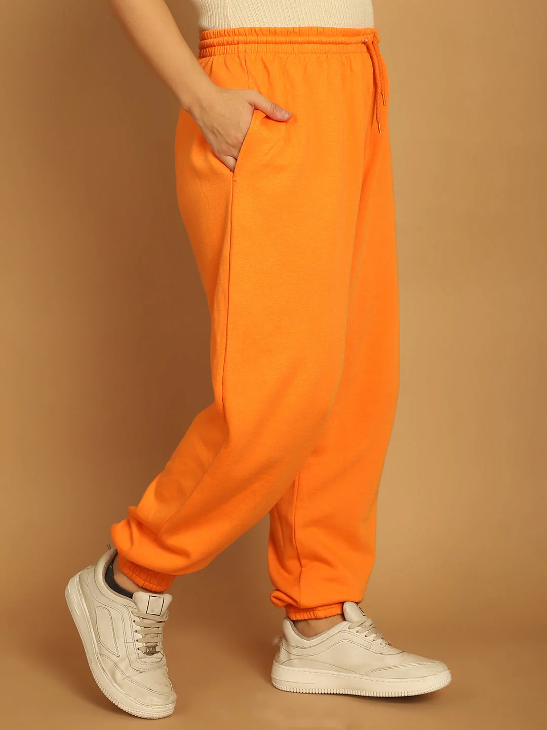 Women Orange Jogger Pants - Image 5