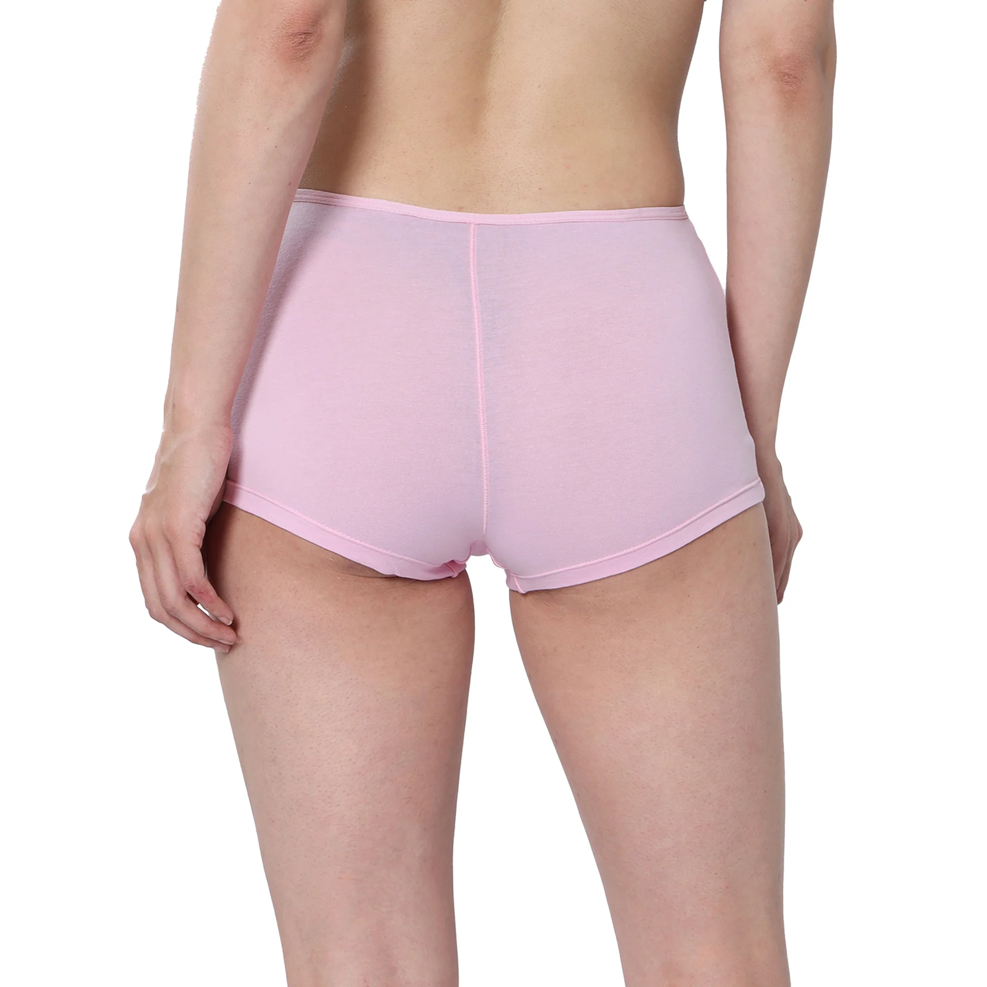 Women Pink Midrise Comfort Boyshorts - Image 2