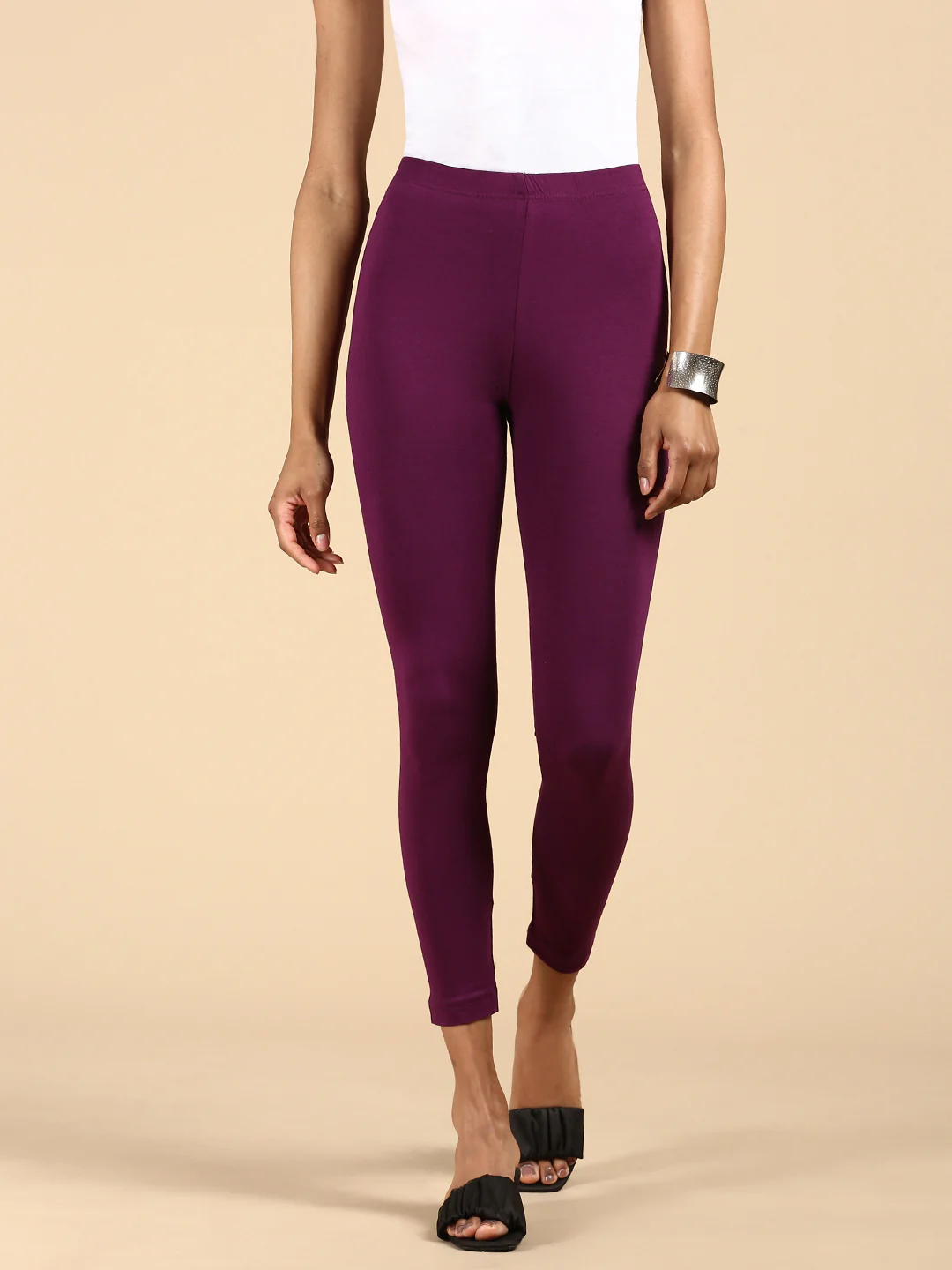 Women Purple Casual Leggings