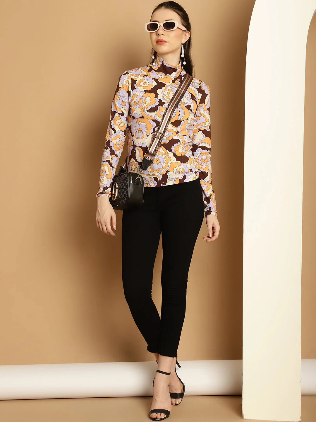 Women Purple High Neck Top - Image 3