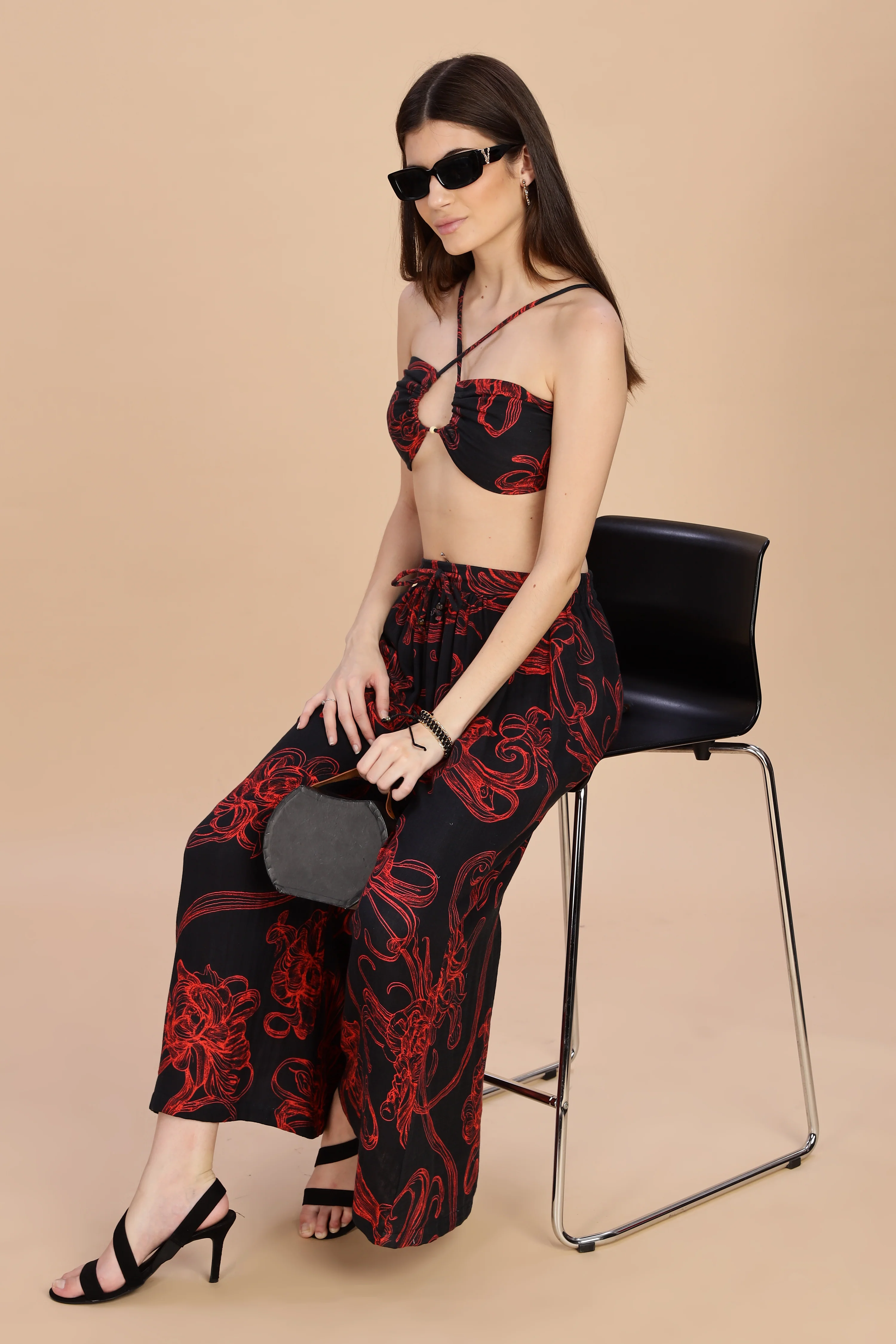 Women Raging Bloom Gauge Cotton Co-Ord Set - Image 2