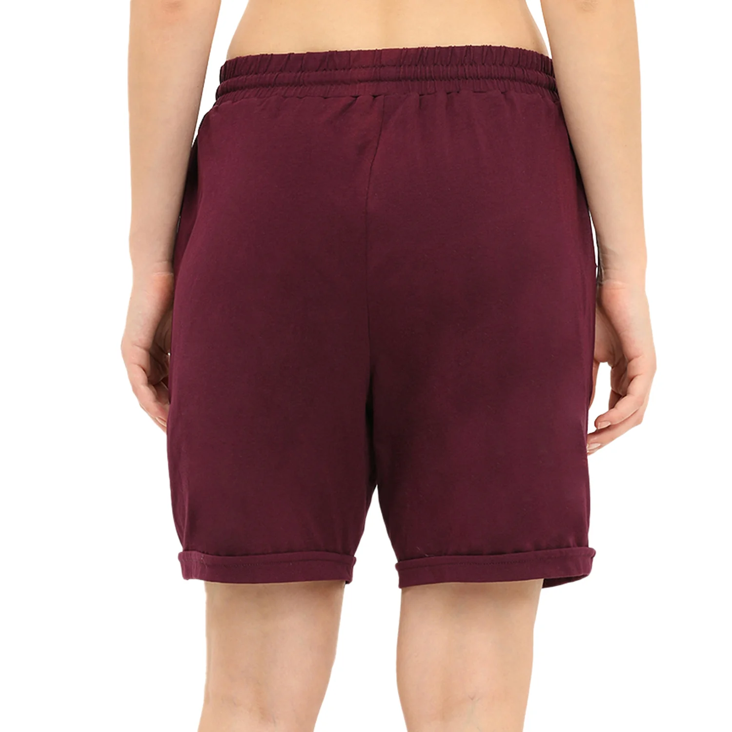 Women Red Thigh Length Shorts - Image 2