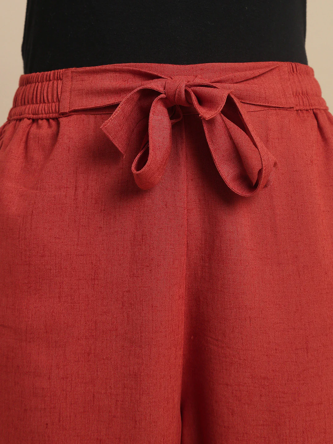 Women Rust Casual Pants - Image 3