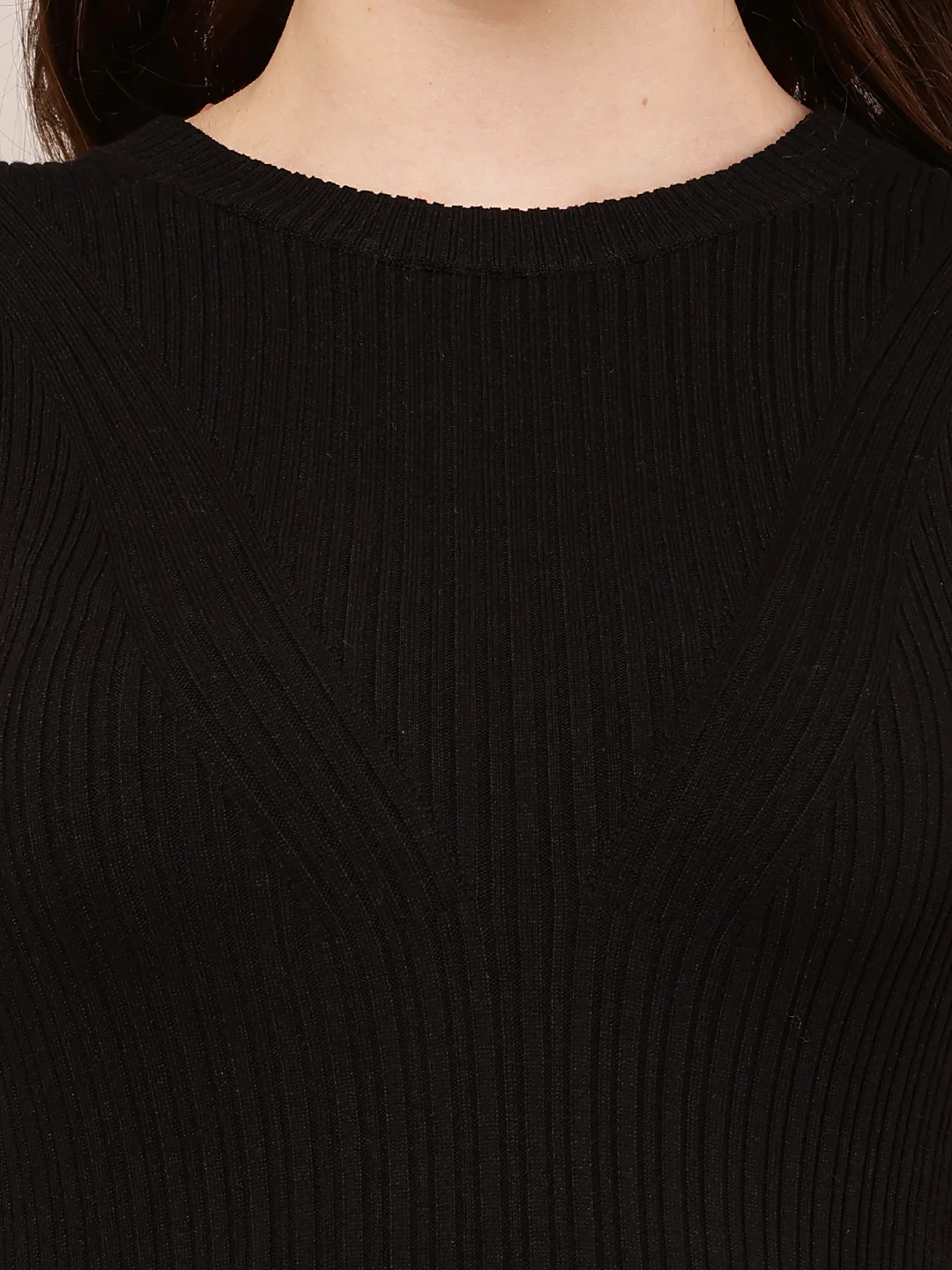 Women Sleeveless Black Crew Neck Bodycon Dress - Image 5